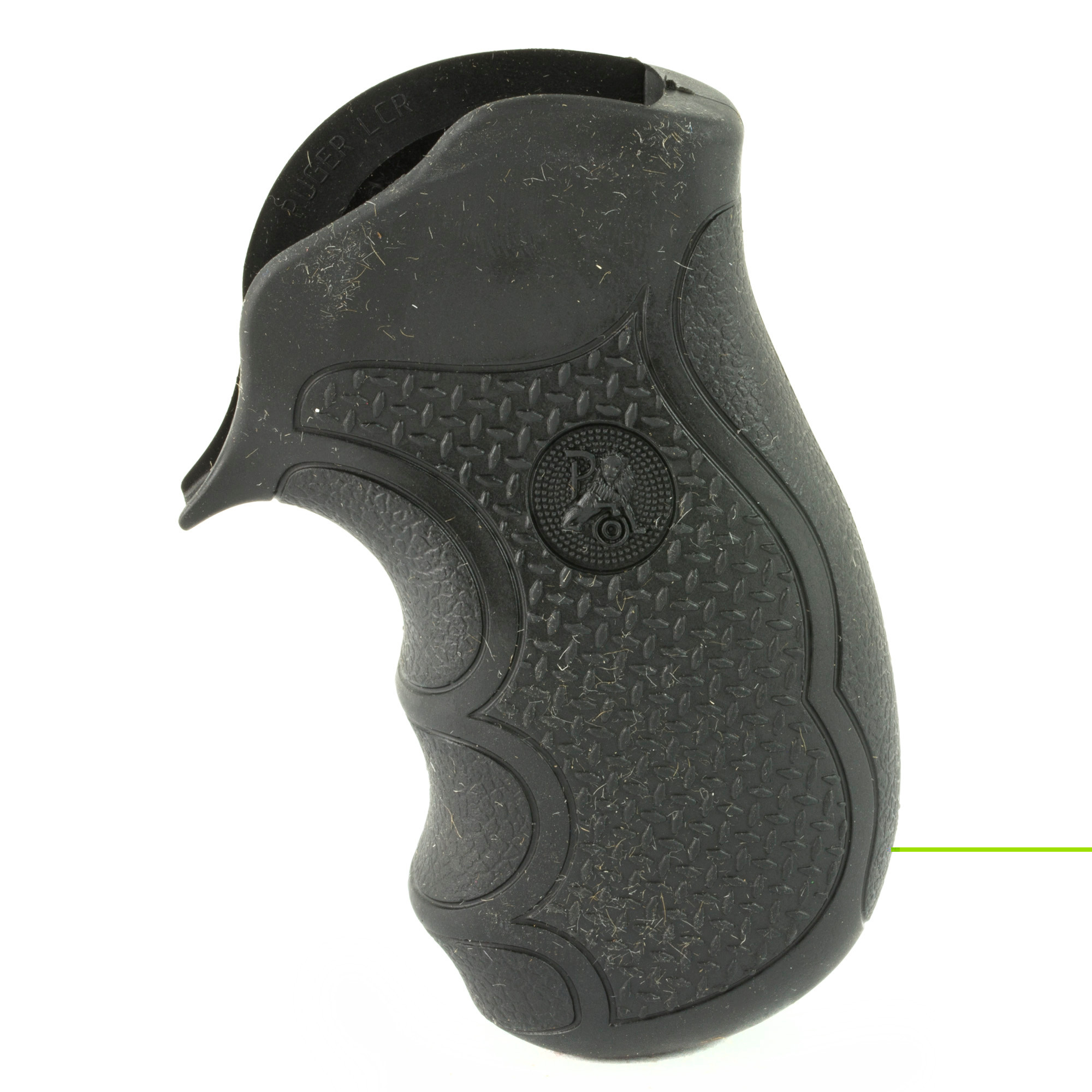 Pachmayr 02482 Diamond Pro Grip Diamond Checkering Black Rubber with Finger Grooves for Ruger LCR