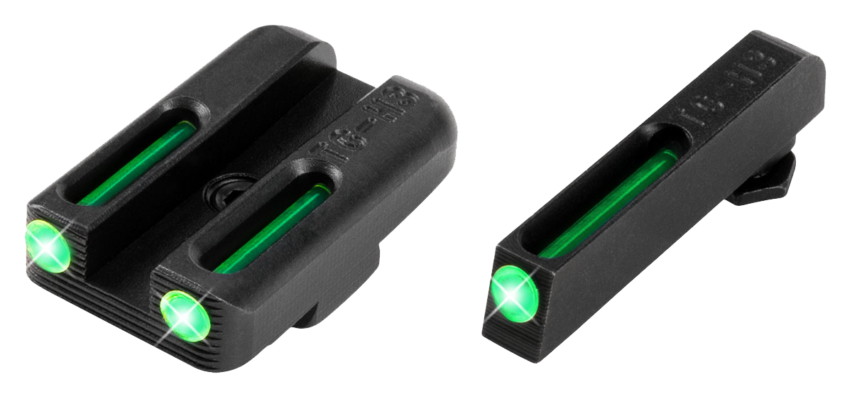 TruGlo TG131GT1A TFOBlack | Green Tritium & Fiber Optic Front Sight Green Tritium & Fiber Optic Rear Sight