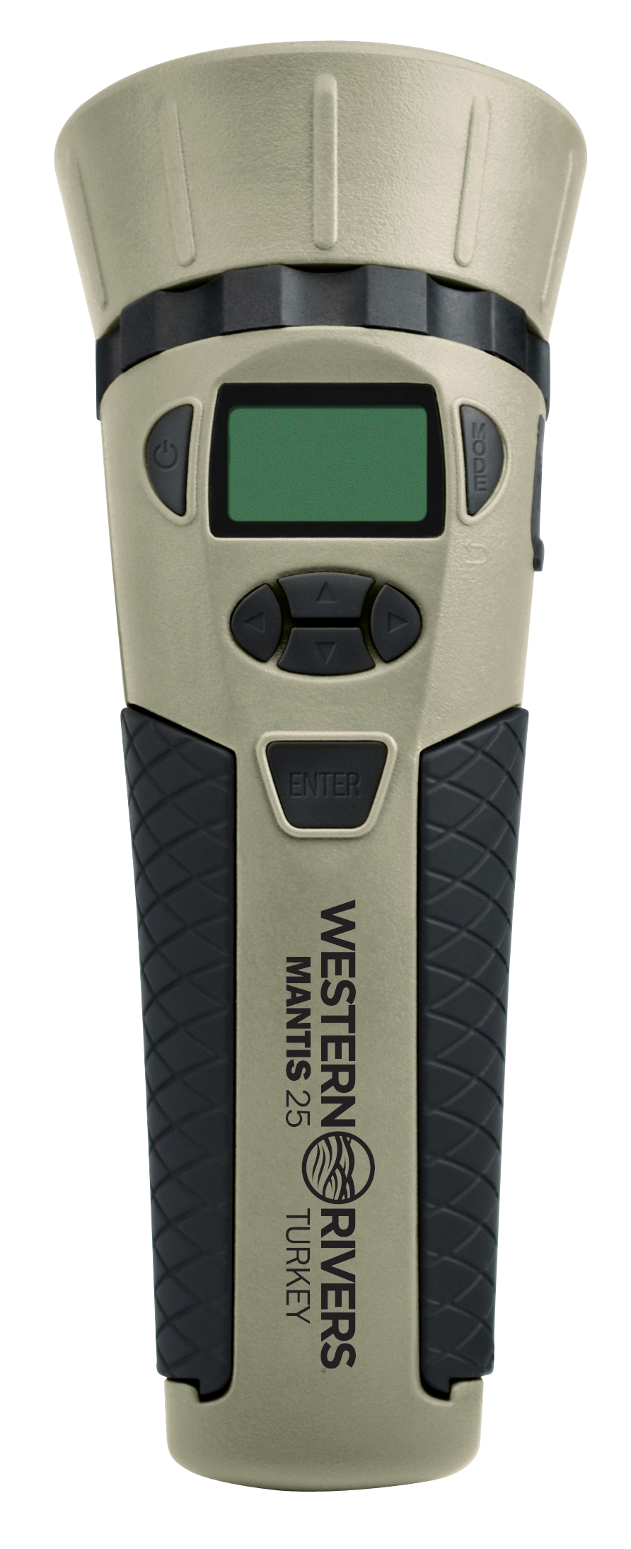 Western Rivers GC25TKY MantisElectronic Turkey Call, 25 Preloaded Sounds, Tan Plastic Includes Hand Lanyard