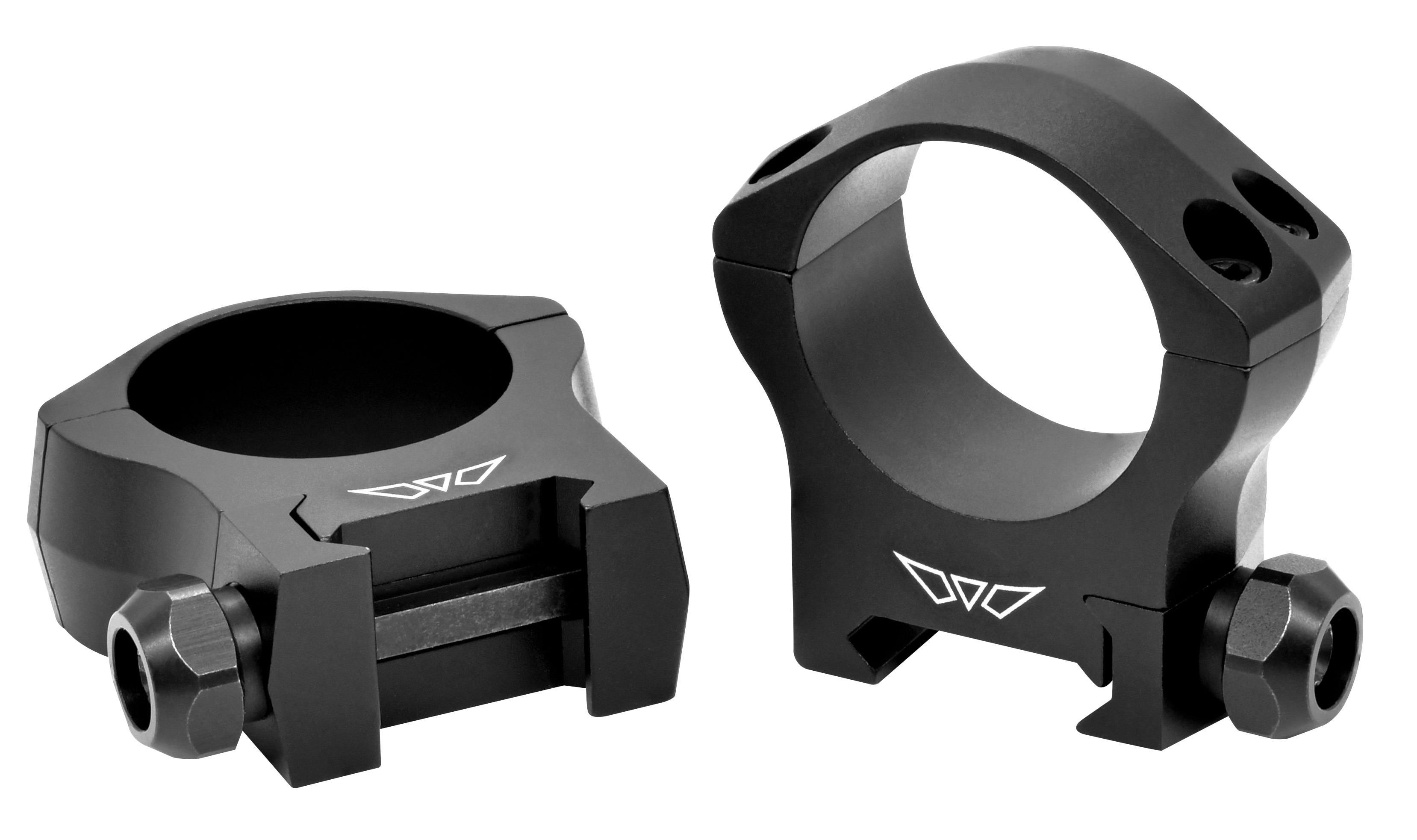 Warne 7214M Mountain Tech Scope Ring Set Fixed For Rifle Picatinny/Weaver Medium 30mm Tube Black Anodized Aluminum