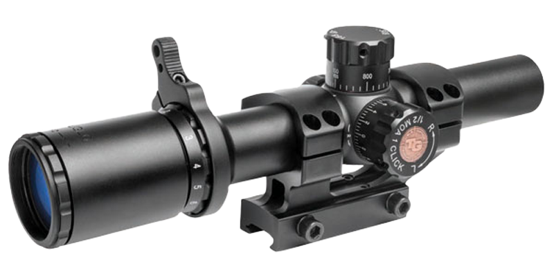 Truglo 1-6x24 Tru-Brite Tactical 30mm Riflescope Black, Illuminated Duplex Mil-Dot, BDC Turrets, w/ Mount