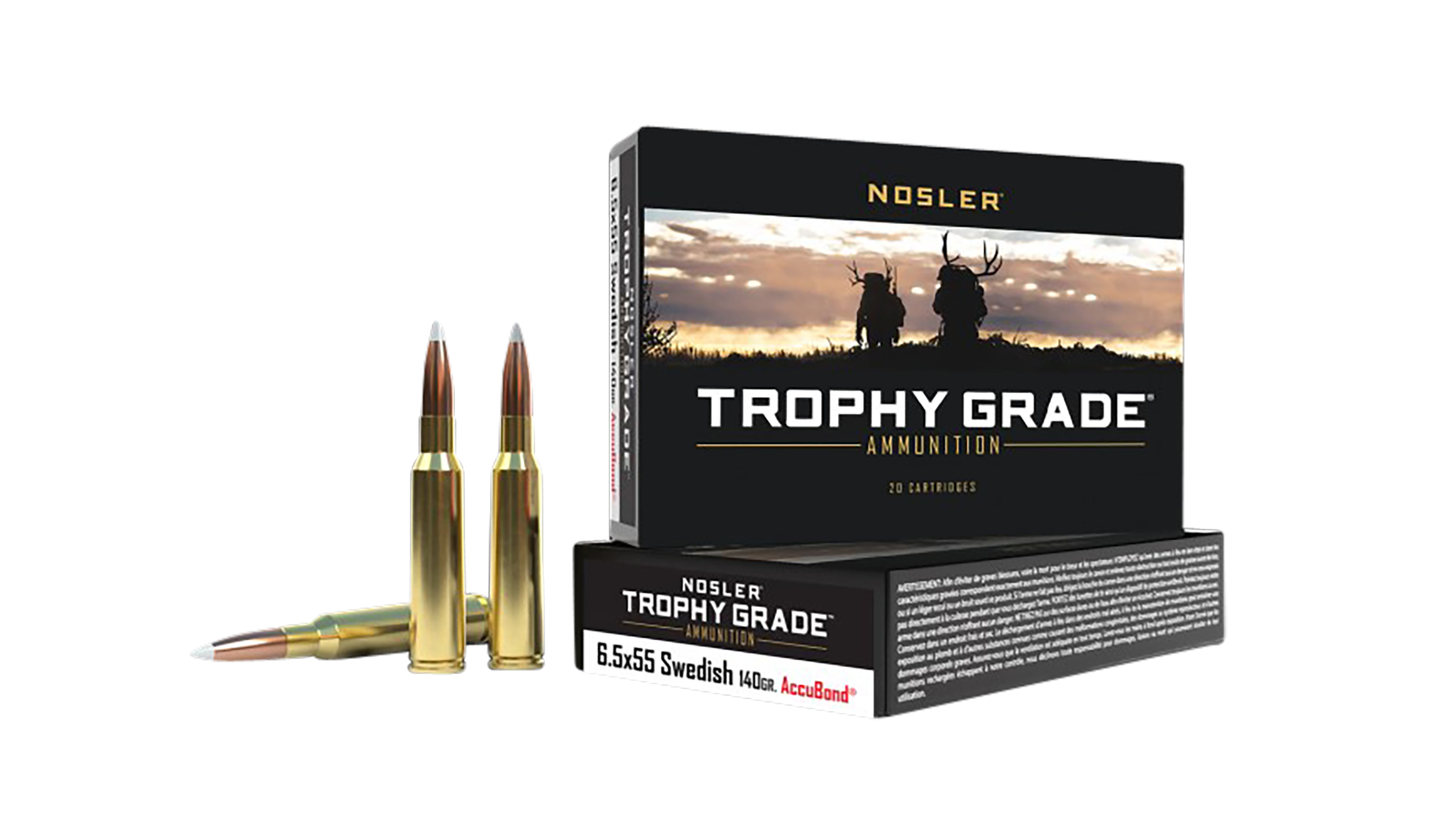Nosler Trophy Grade Nos 60022 Trophy 6.5x55 140 Ab 20/10