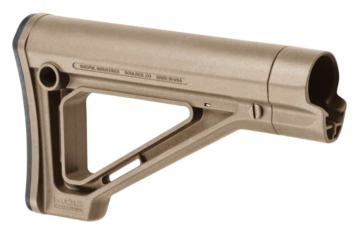 Magpul MAG480-FDE MOE Carbine Stock Fixed Flat Dark Earth Synthetic for AR-15, M16, M4 with Mil-Spec Tubes (Tube Not Included)