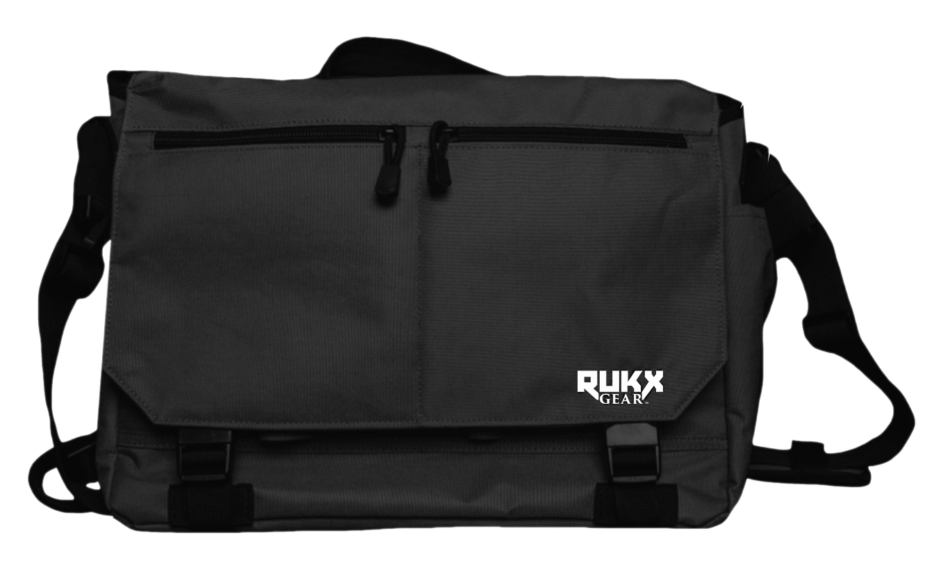 Rukx Gear ATICTBBB Discrete Carry Business Bag Black with Hidden Pistol Compartment, 16" Laptop Sleeve, 9 Interior Pockets, 3 Exterior Pockets & Mil-Spec Buckles 15" W x 11" H Interior Dimensions