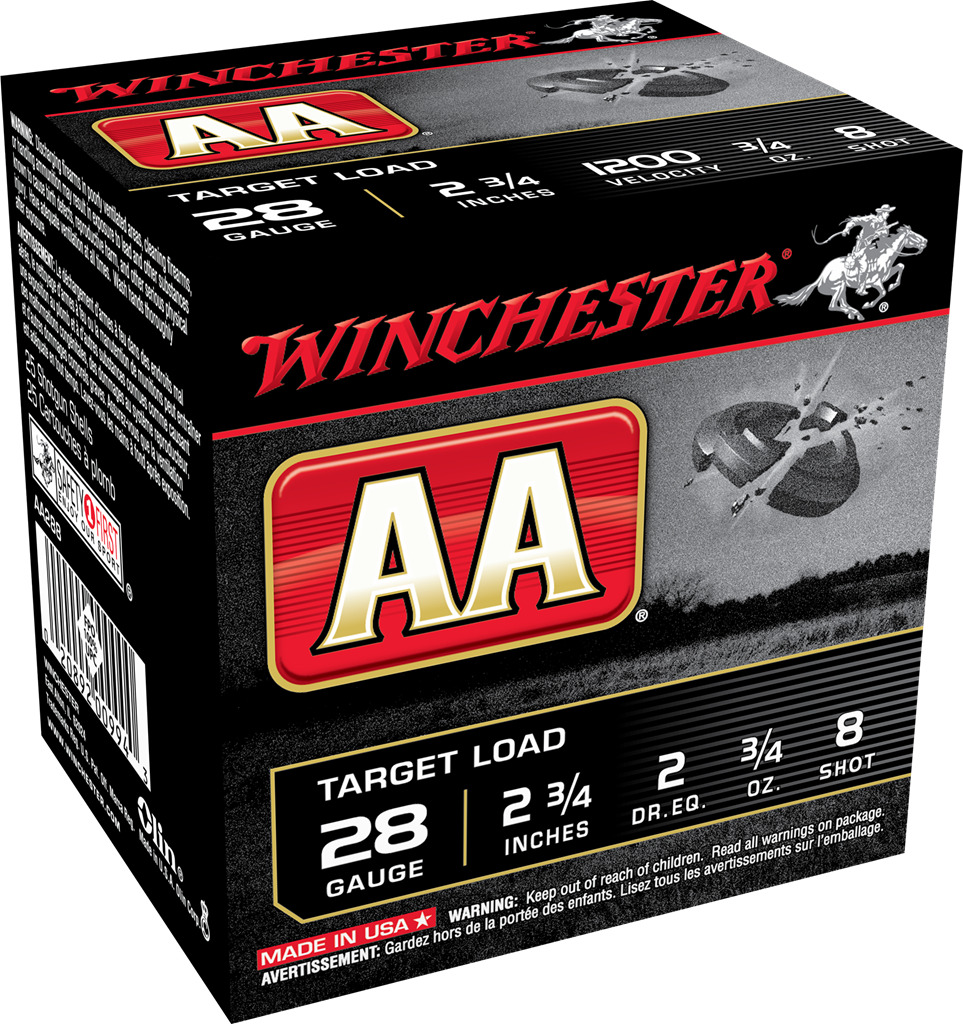Winchester Ammo AA288 AA Target 28 Gauge 2.75" 3/4 oz 1200 fps 8 Shot 25ea
