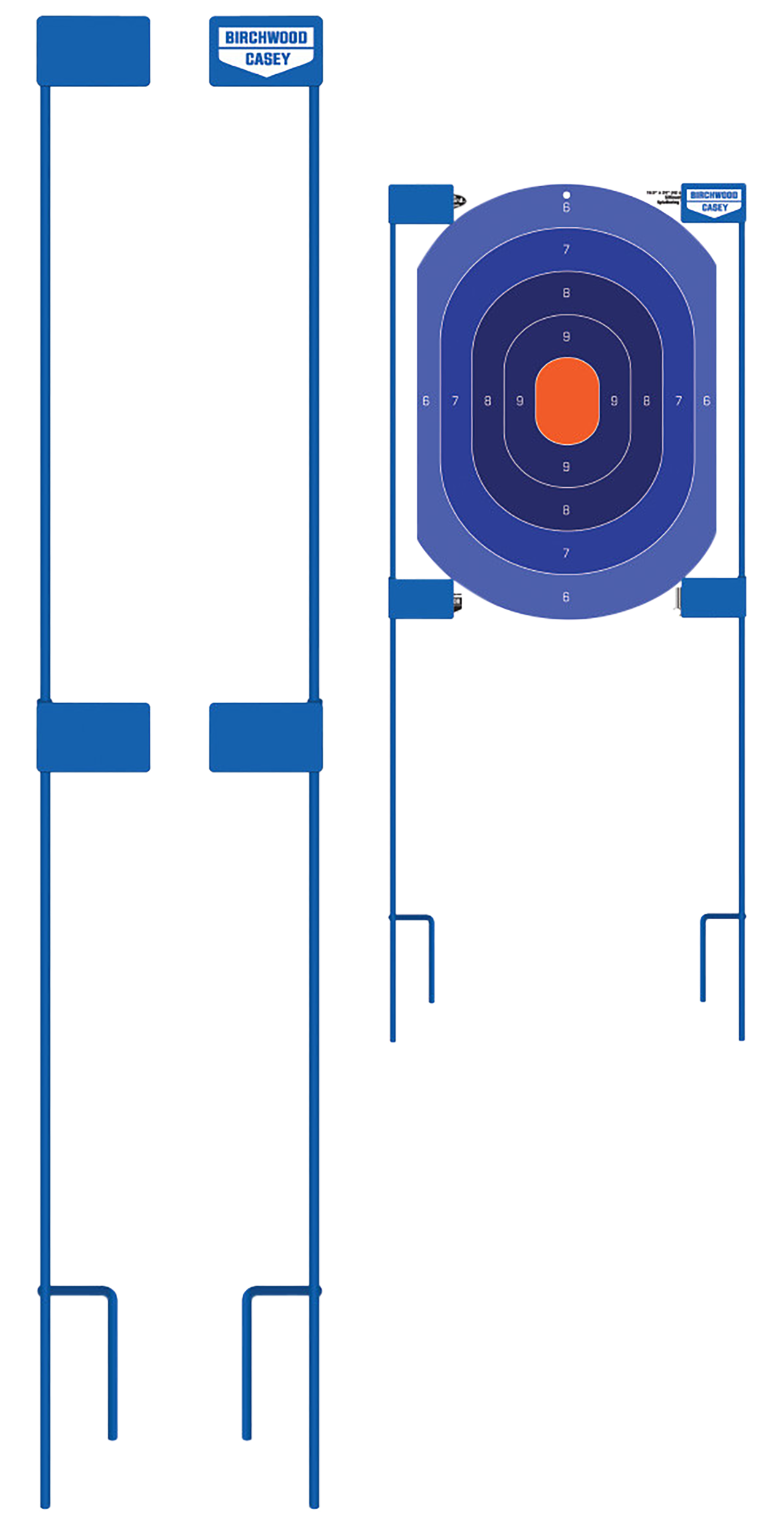 Birchwood Casey 49013 Adjustable Target Stakes36" Stand Blue Steel Target 36" 2