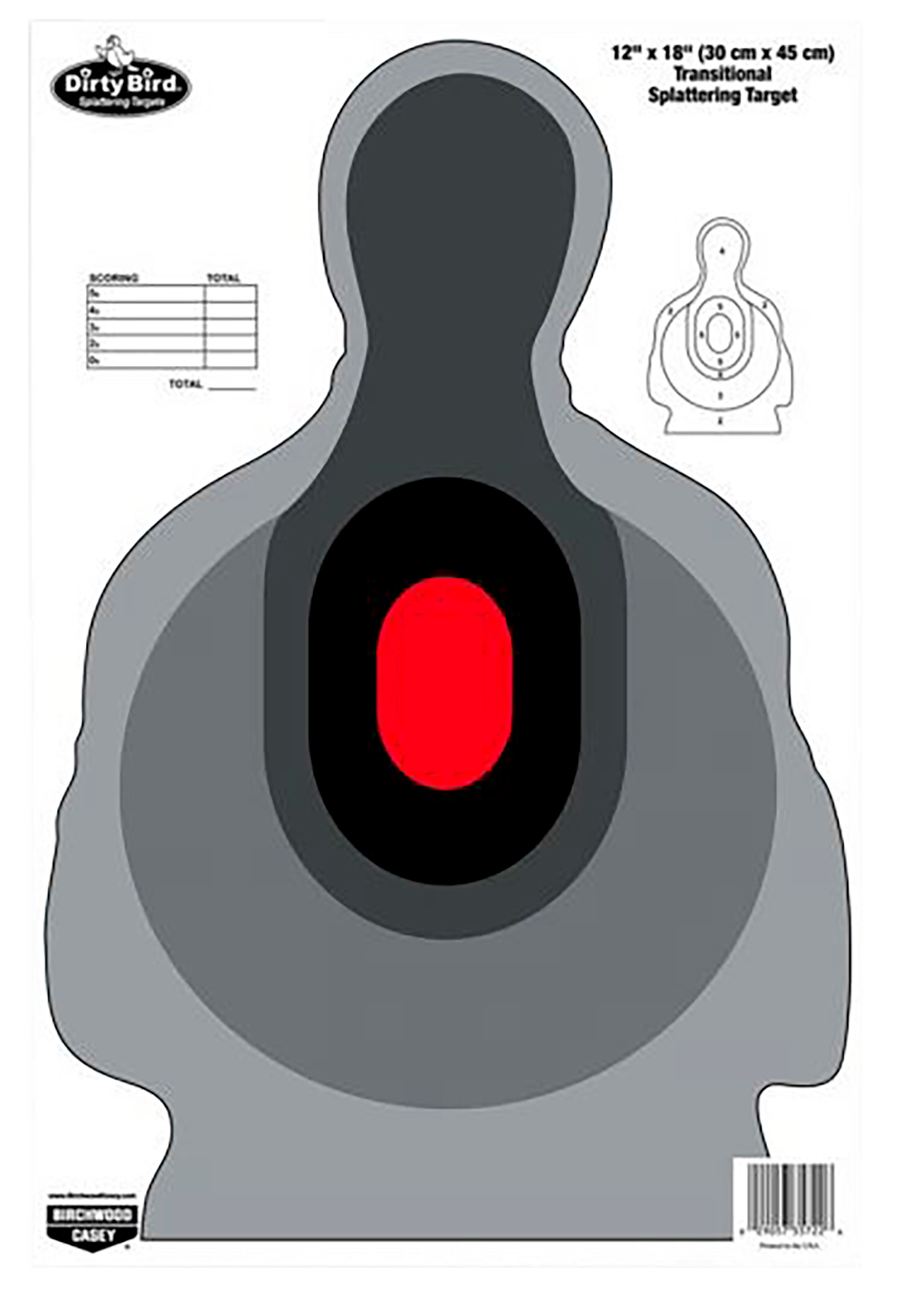 Birchwood Casey 35727 Dirty Bird Transition Silhouette Tagboard Target 12" x 18" 8 Per Pkg