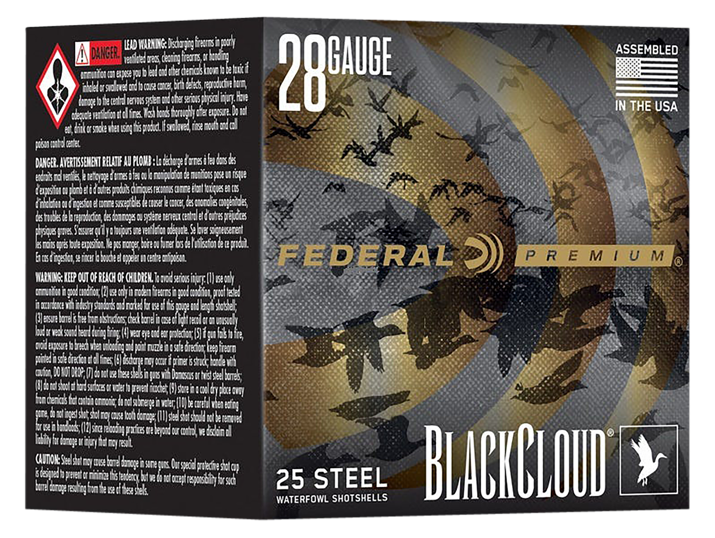 Federal PWBX2853 Premium Black Cloud 28 Gauge 3" 3/4 oz 3 Shot 25 Per Box/ 10 Cs