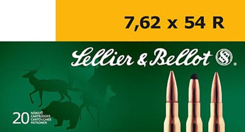 Sellier & Bellot Ammunition 7.62x54mm Rimmed Russian 180 Grain Full Metal Jacket 20RD