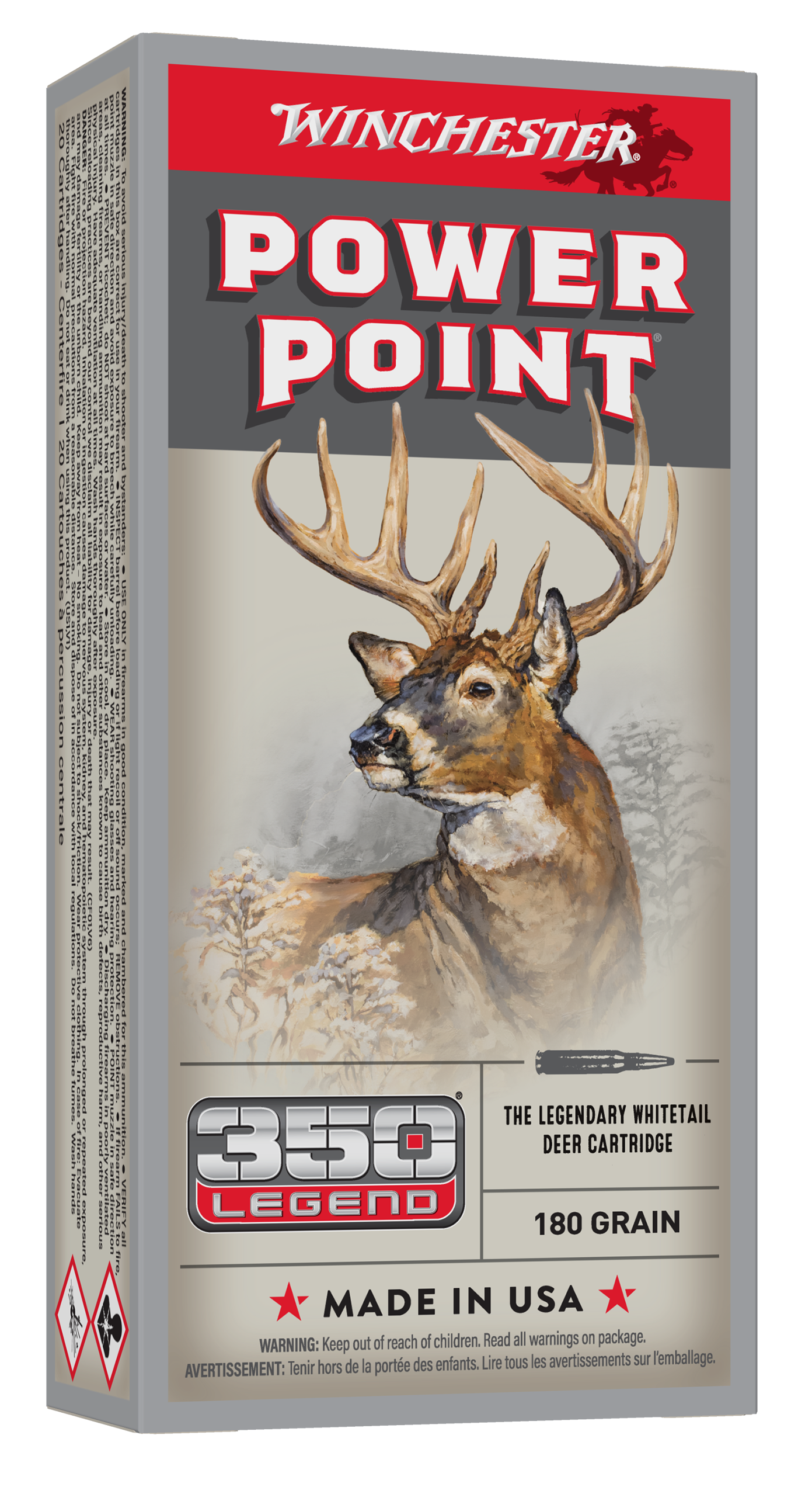 Winchester Power Point Ammunition 350 Legend 180 Grain Power-Point 20RD