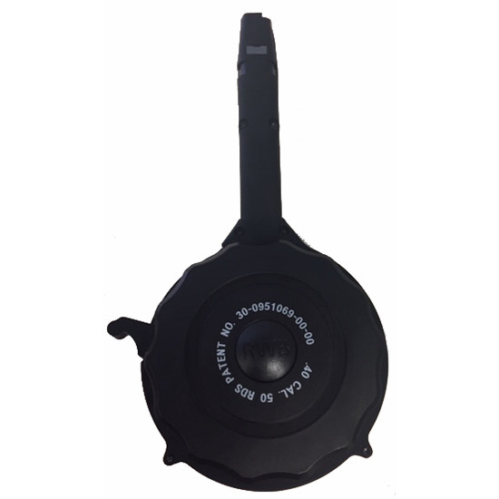 RWB DRUM MAG GLOCK 45ACP 40RD BLACK POLYMER (20)
