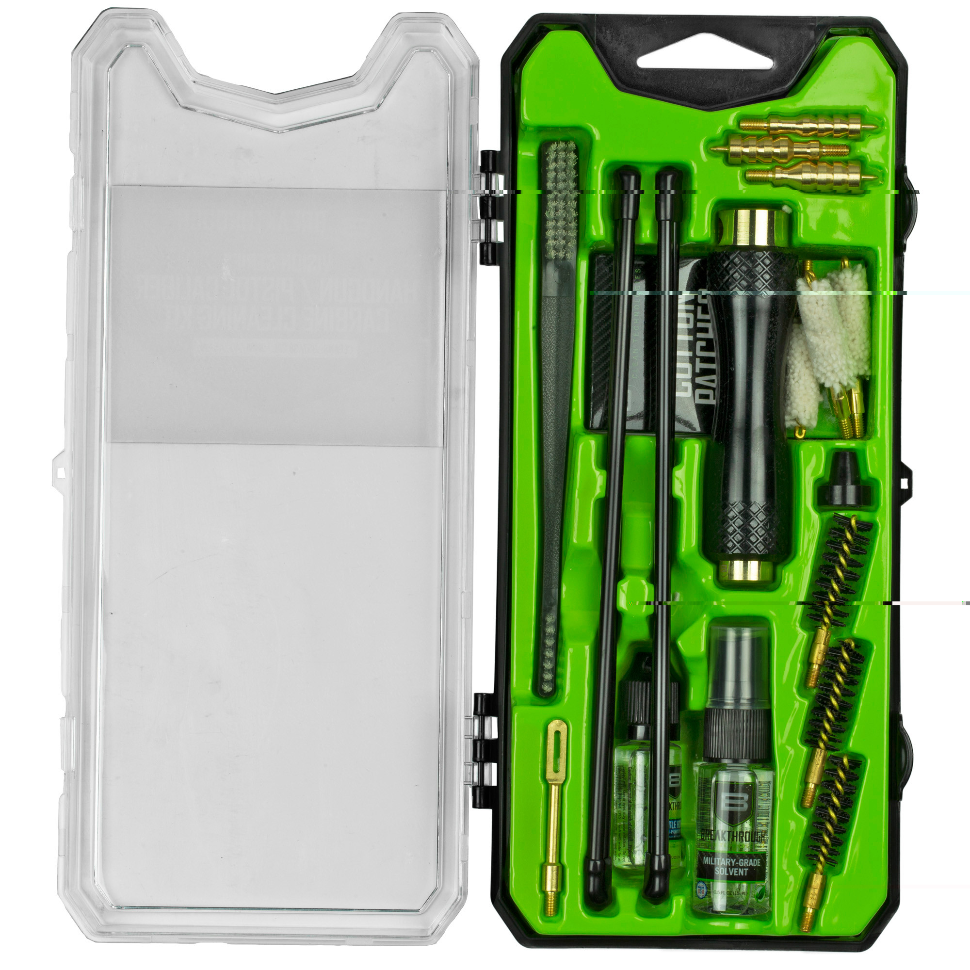 Breakthrough Clean BTCCCHGPCC Vision Series Cleaning Kit Multi-Caliber Handgun, Nylon Bristles, 15 Pieces, Plastic Case