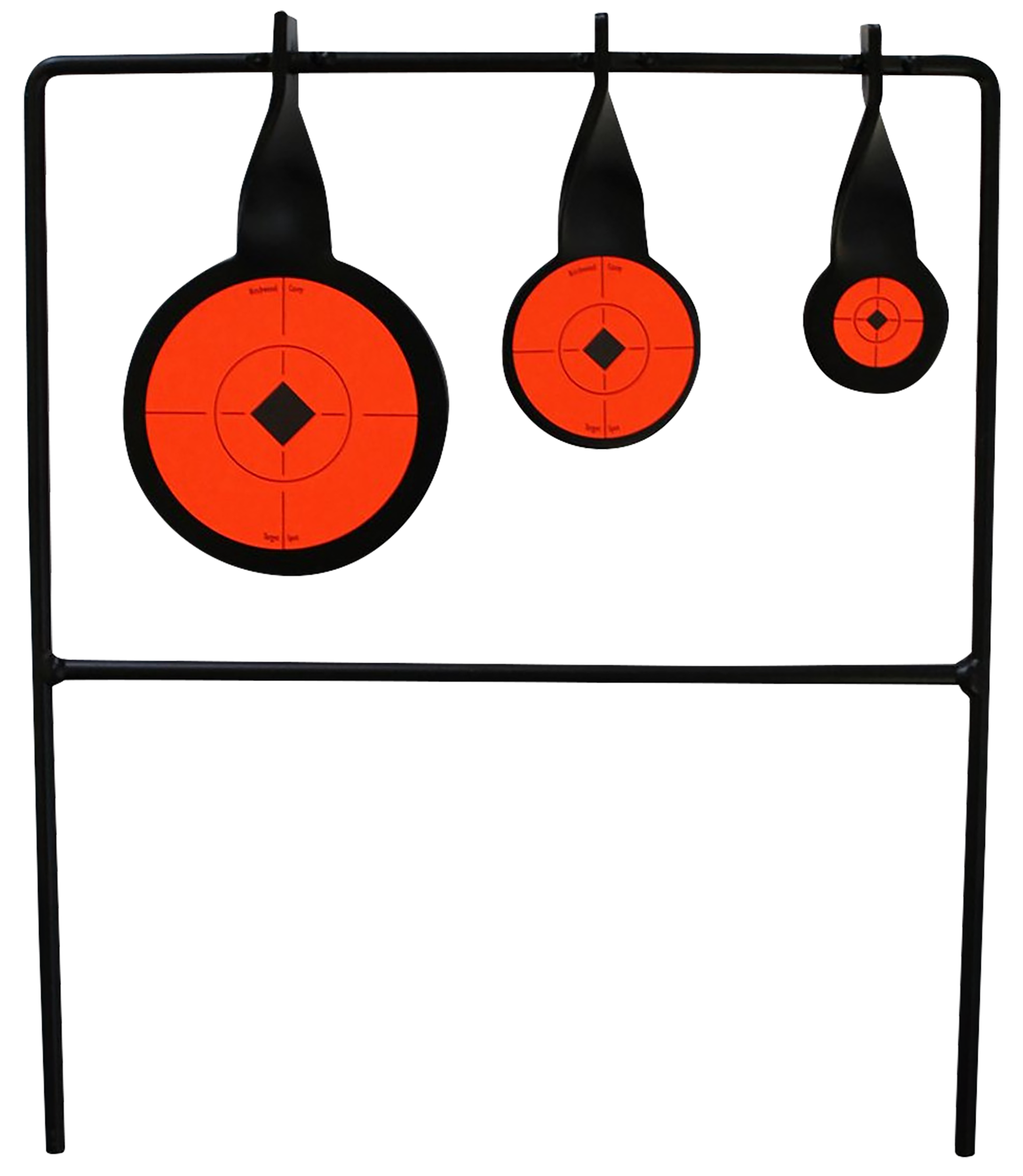 Birchwood Casey 46322 World of Targets Qualifier Spinner Rimfire Pistol/Rifle AR500 Steel Black/Orange Bullseye Illustration Impact Enhancement Motion