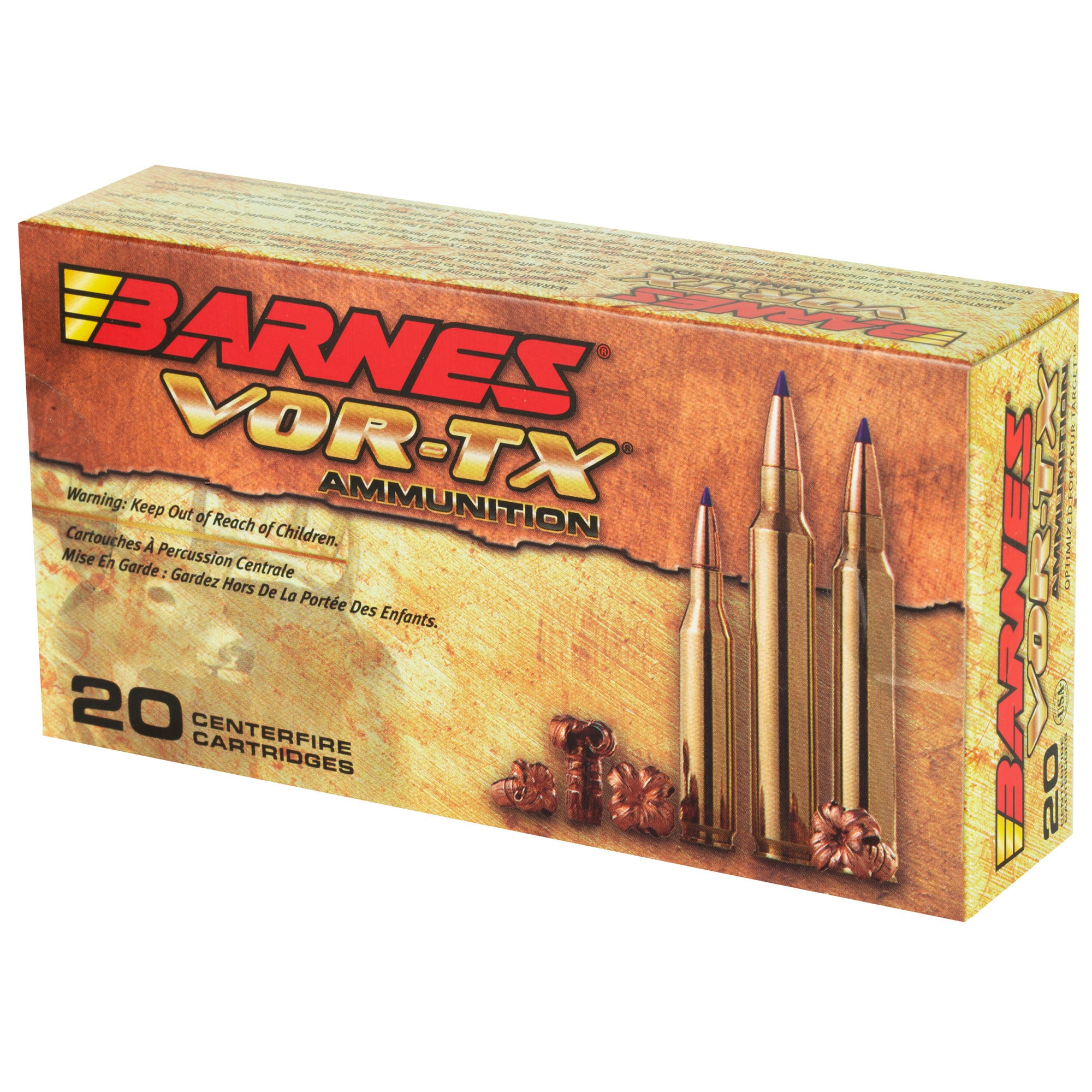 Barnes VOR-TX Ammunition 7mm-08 Remington 120 Grain TTSX Polymer Tipped Spitzer Boat Tail Lead-Free 20RD