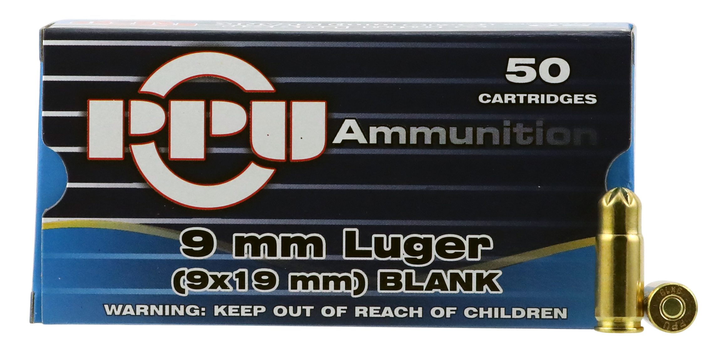 PPU PPB9L Blank Ammo Training 9mm Luger 50rd Bx