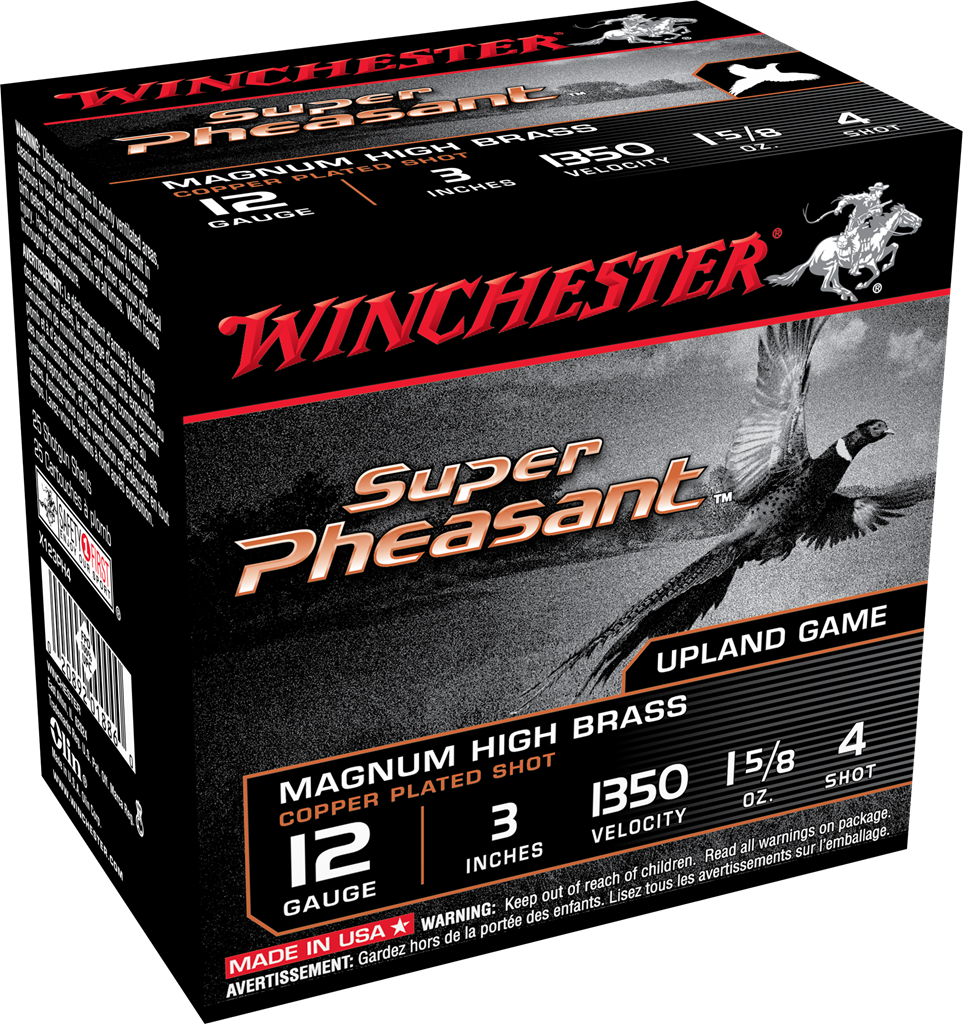 Winchester Super-X Pheasant Ammunition 12 Gauge 3" 1-5/8 oz #4 Shot Box of 25