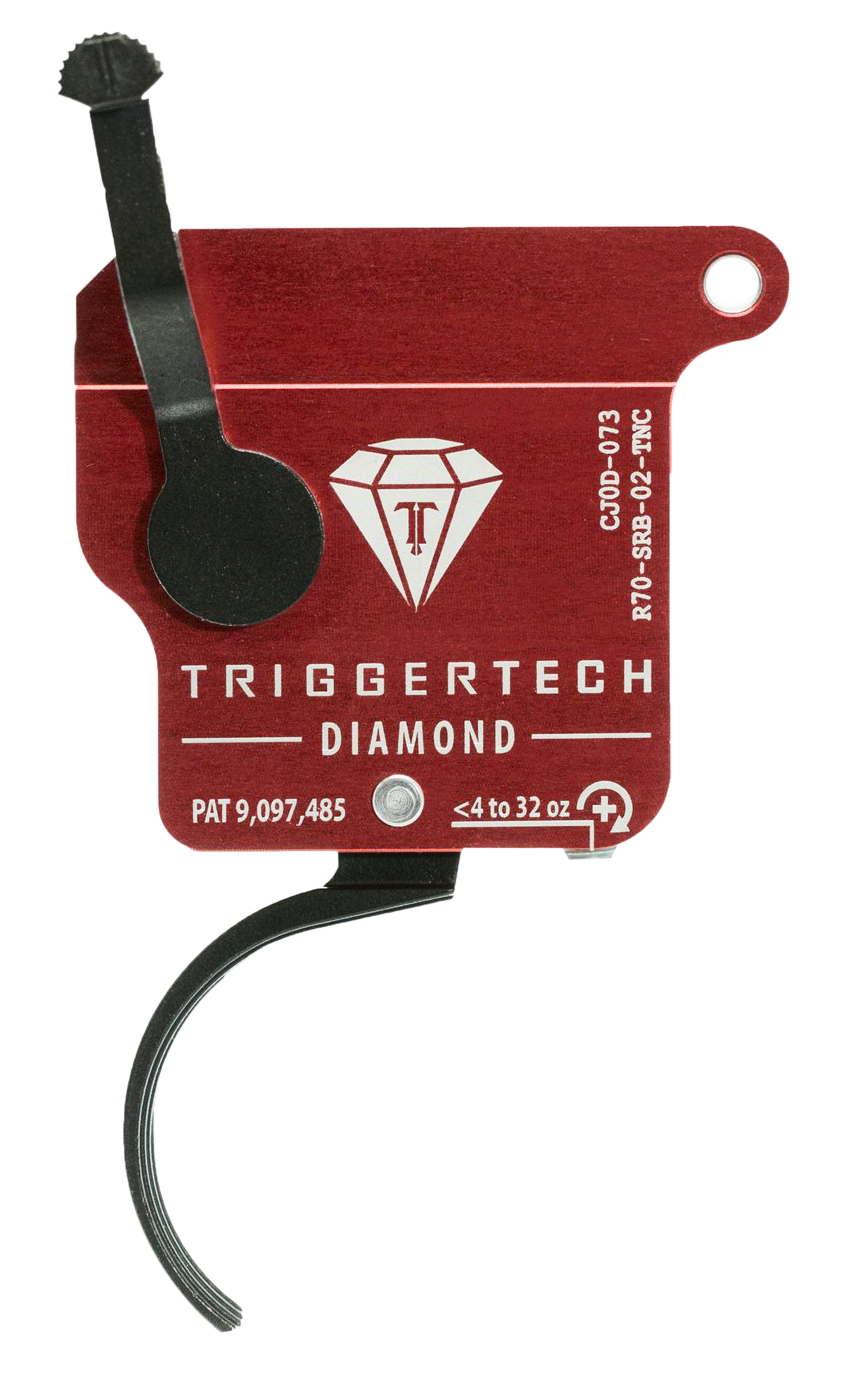 TriggerTech Black Diamond Curved Bow Remington 700 Clones Single Stage with Safety Black