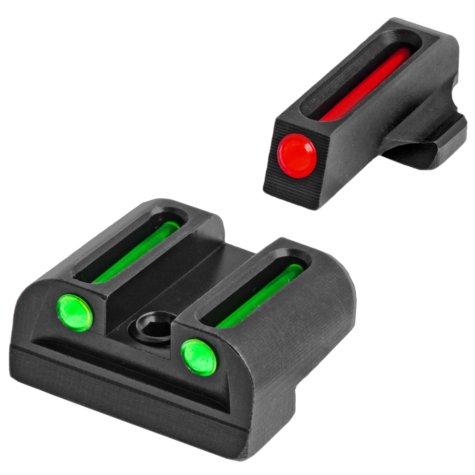 TRUGLO Fiber Optic Sight Set Sig Sauer #8 Front #8 Rear Steel Fiber Optic Red Front, Green Rear