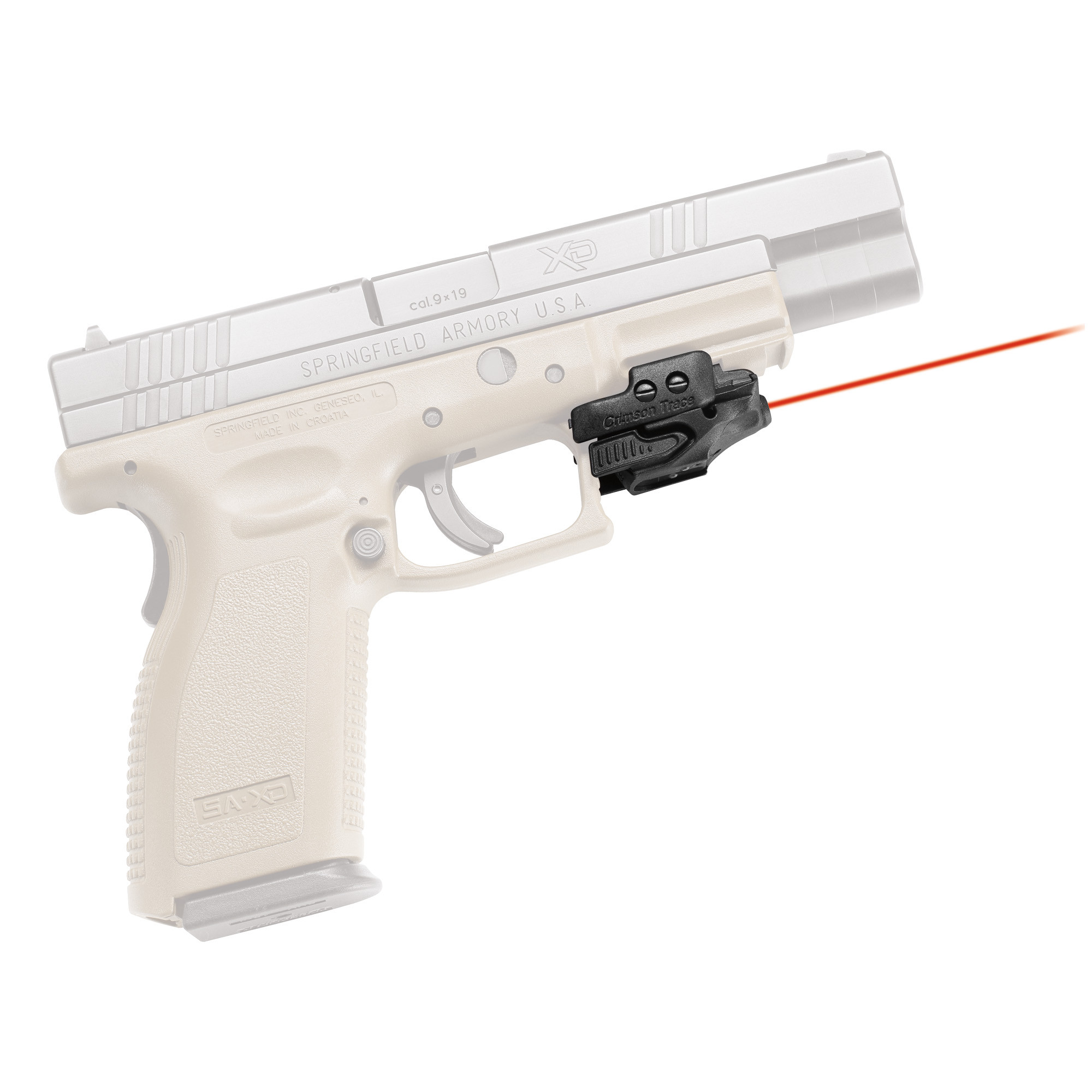 Crimson Trace CMR201 Rail Master5mW Red Laser with 633nM Wavelength & 50 ft Range Black Finish for Picatinny or Weaver Rail
