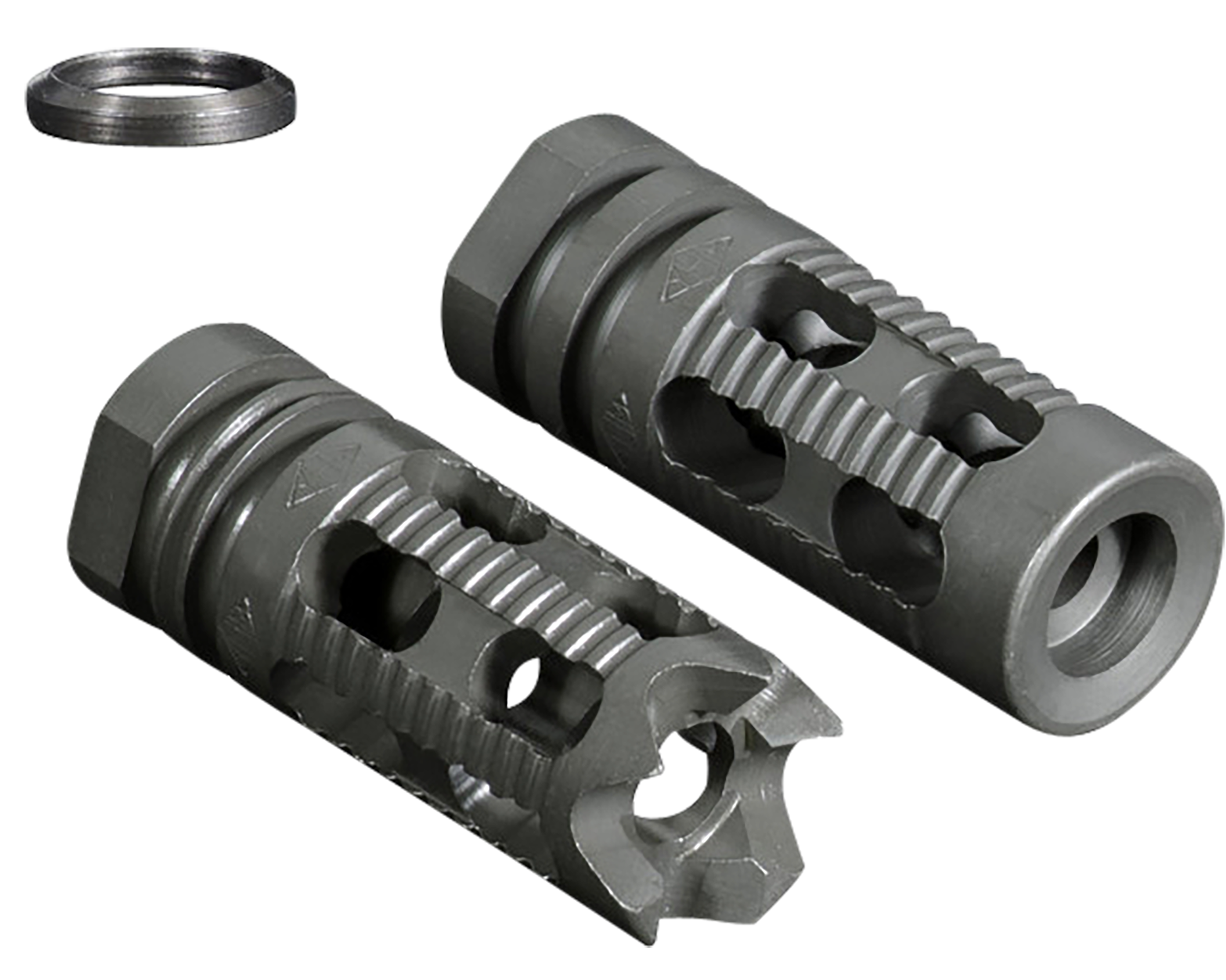 Yankee Hill Machine Muzzle Brake Phantom 5M1 Aggressive 1/2"-28 Thread AR-15 Parkerized