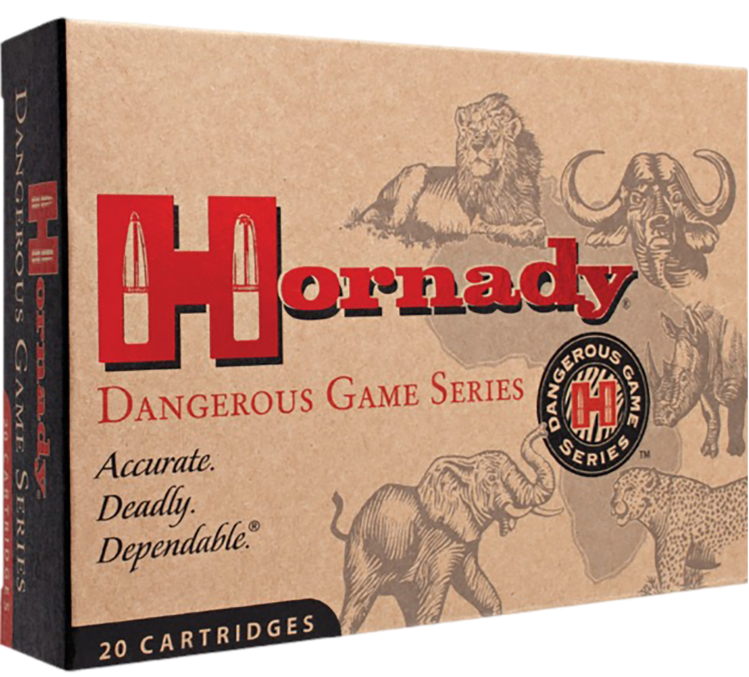Hornady Dangerous Game Ammunition 416 Rigby 400 Grain DGS Flat Nose Solid 20RD