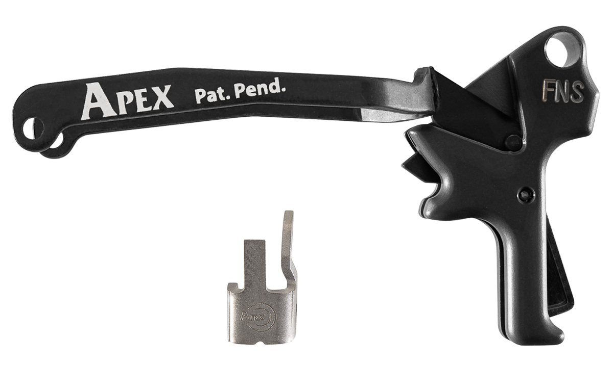 Apex Tactical 119114 Action Enhancement Trigger Kit Drop-in Trigger with 5.50 lbs Draw Weight & Black Finish for FN FNS & FNS Longslide
