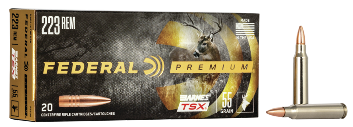 Federal Premium Ammunition 223 Remington 55 Grain Barnes TSX 20RD