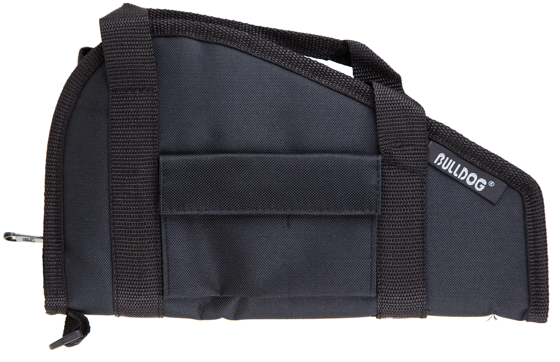 Bulldog BD602 Pistol RugLarge Size made of Water-Resistant Nylon with Black Finish, Velcro Accessory Pocket, Thick 1.75" Soft Padding & Full-Length Zipper 18"x 8" Interior Dimensions