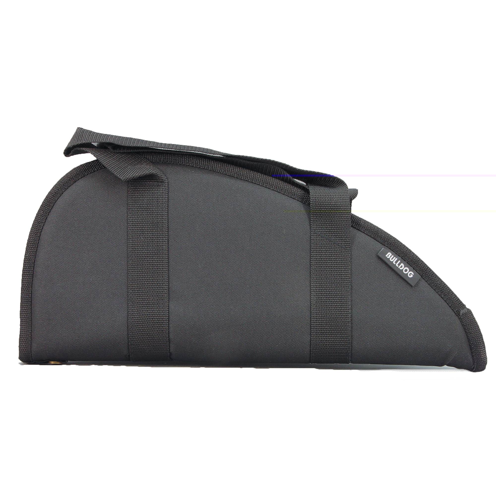 Bulldog BD602 Pistol RugLarge Size made of Water-Resistant Nylon with Black Finish, Velcro Accessory Pocket, Thick 1.75" Soft Padding & Full-Length Zipper 18"x 8" Interior Dimensions