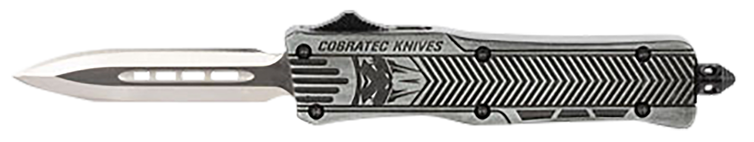 CobraTec Knives SSWCTK1SDAGNS CTK-1Small 2.75" OTF Dagger Plain D2 Steel Blade/Stonewashed Aluminum Handle Features Glass Breaker Includes Pocket Clip