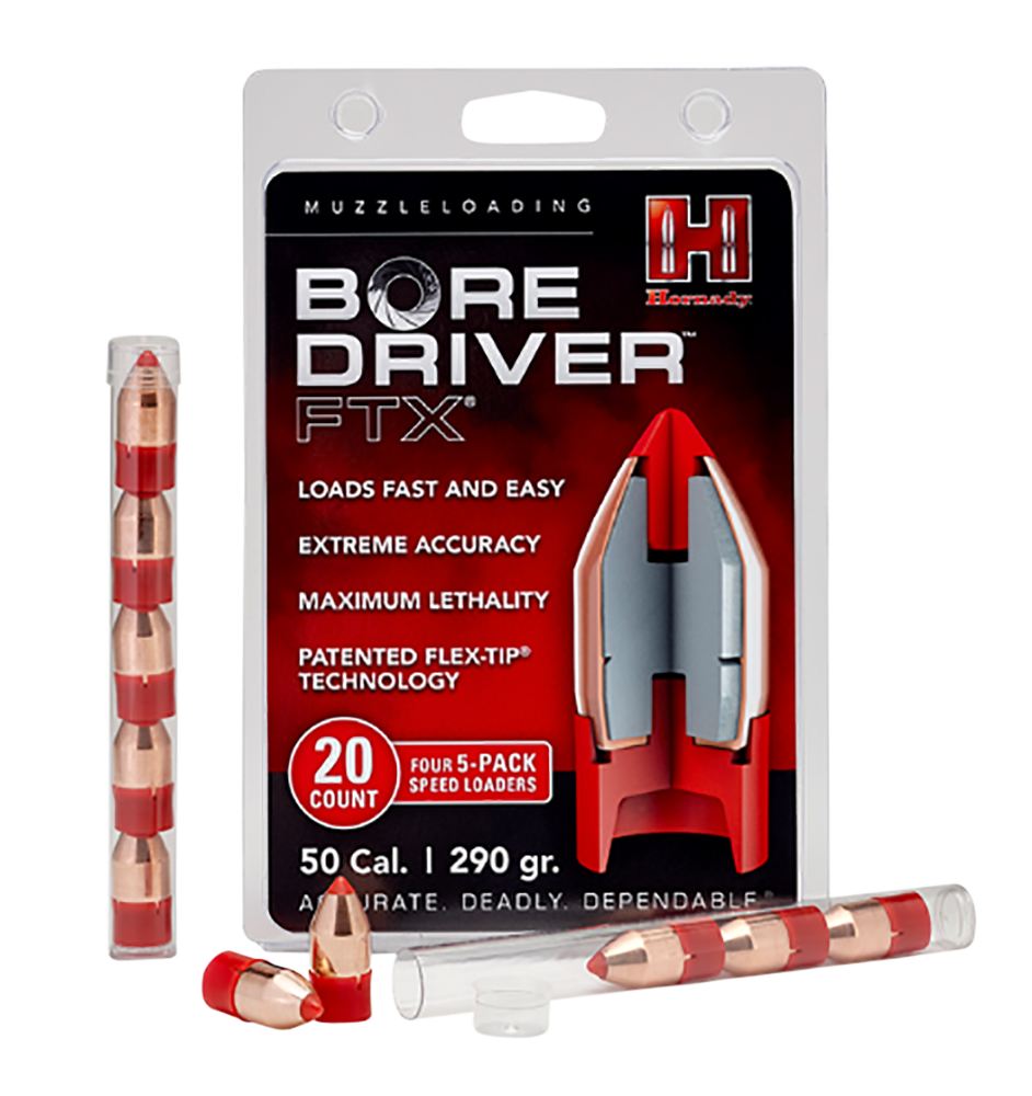 Hornady Bore Driver Muzzleloading Bullets 50 Caliber 290 Grain FTX 20PK