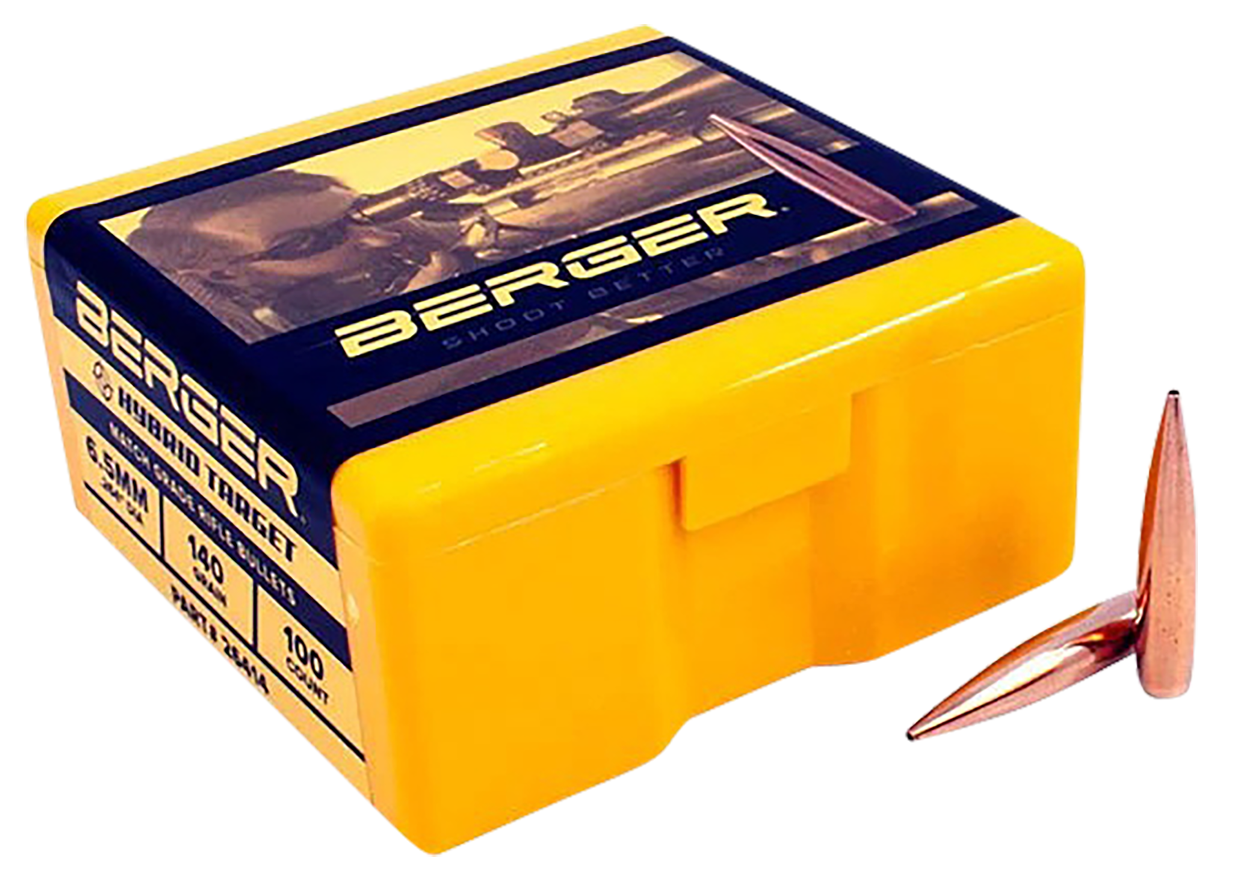 Berger Bullets 26414 Hybrid Target Match Grade 6.5 Creedmoor .264 140 gr Hybrid 100 Per Box
