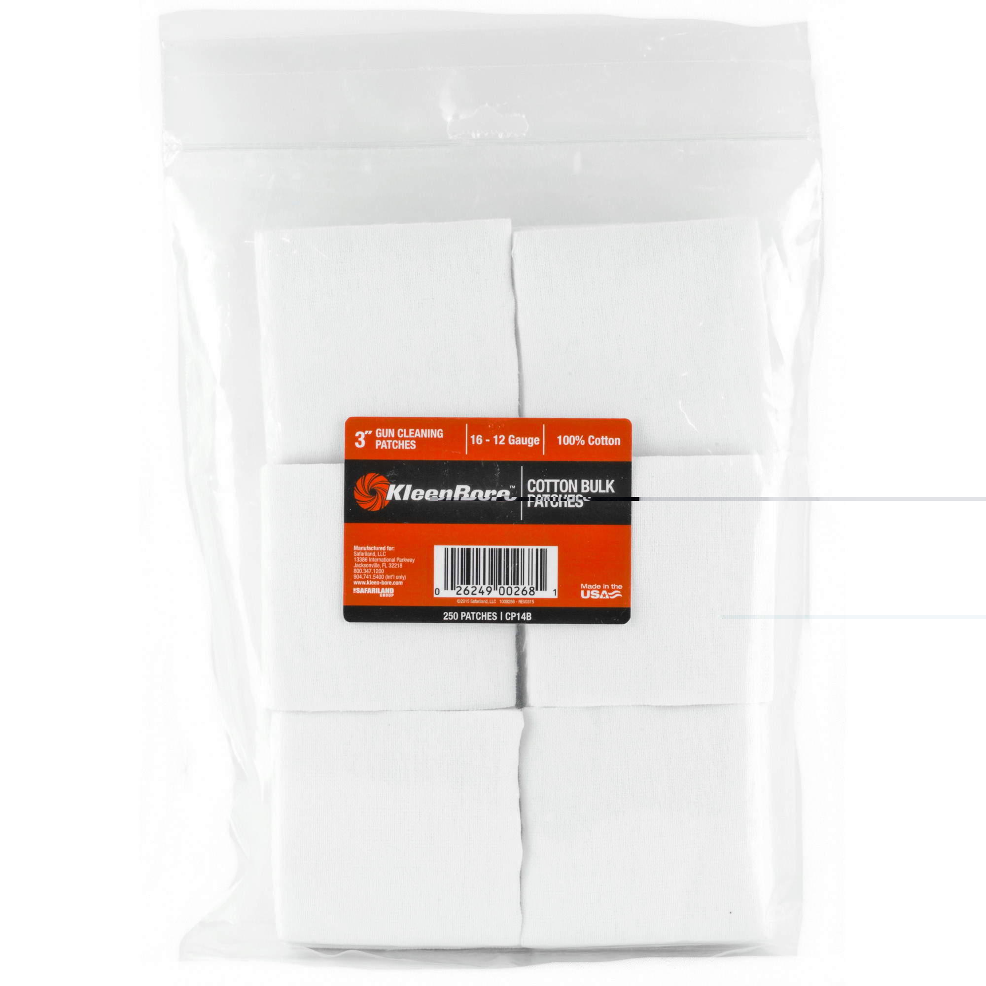 Kleen-Bore CP14B Super Shooter Cotton Patches Cleaning Patches 3 12-16ga in.