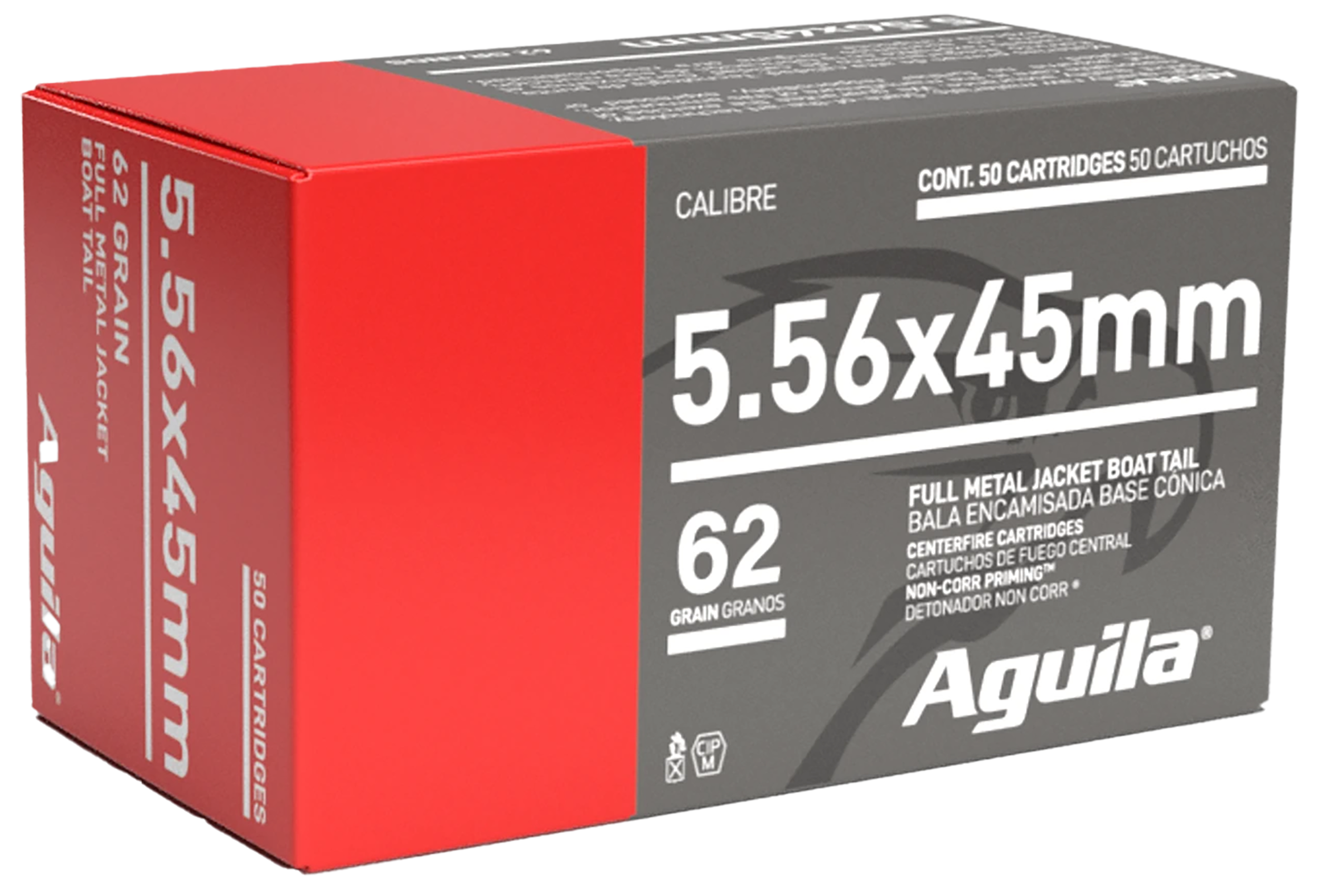 Aguila 1E556110 Target & Range Rifle 5.56x45mm NATO 62 gr Full Metal Jacket Boat-Tail (FMJBT) 50rd Bx