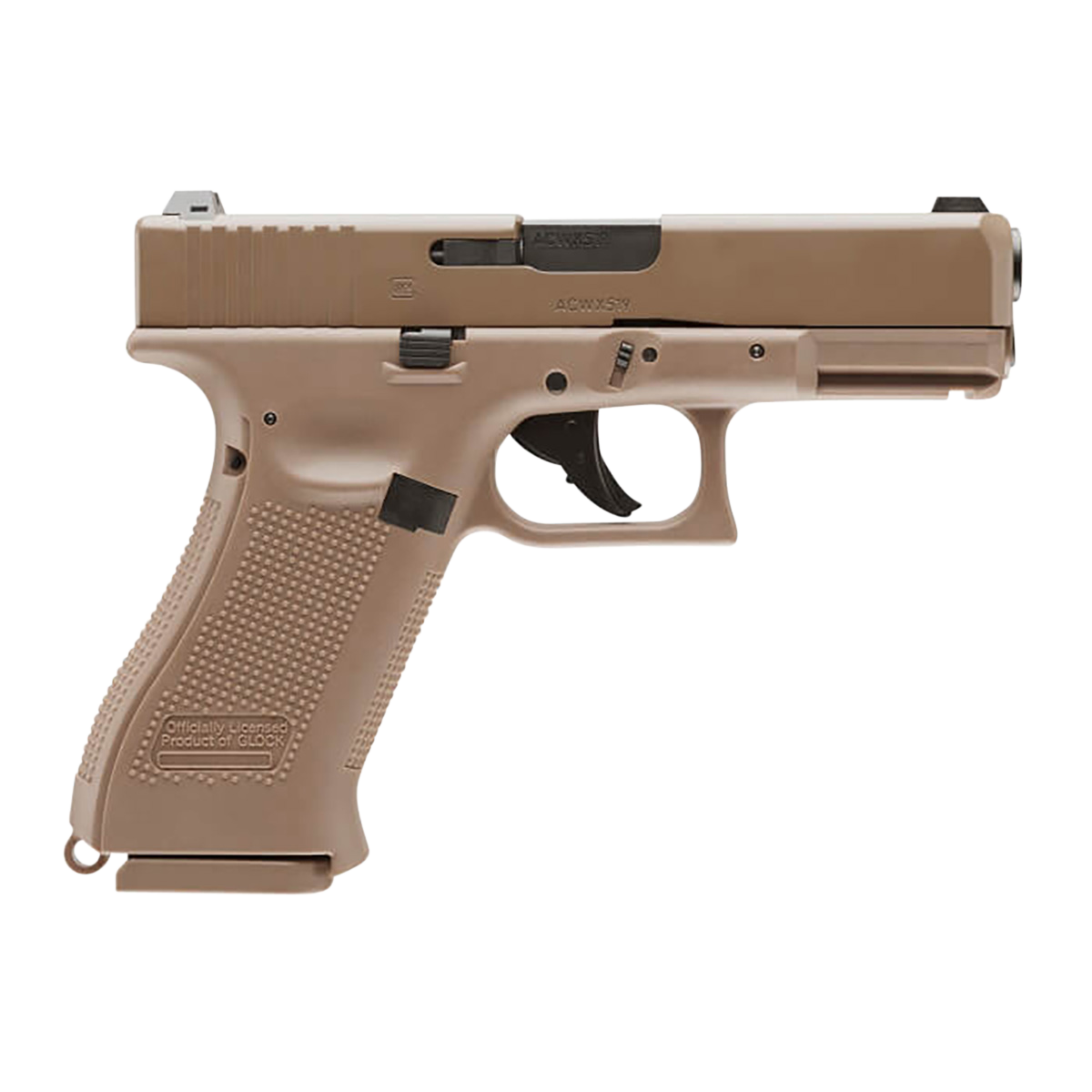 Umarex Glock Air Guns 2255212 G19X BB Gun Pistol CO2 177 BB 18+1 Coyote Polymer Grips