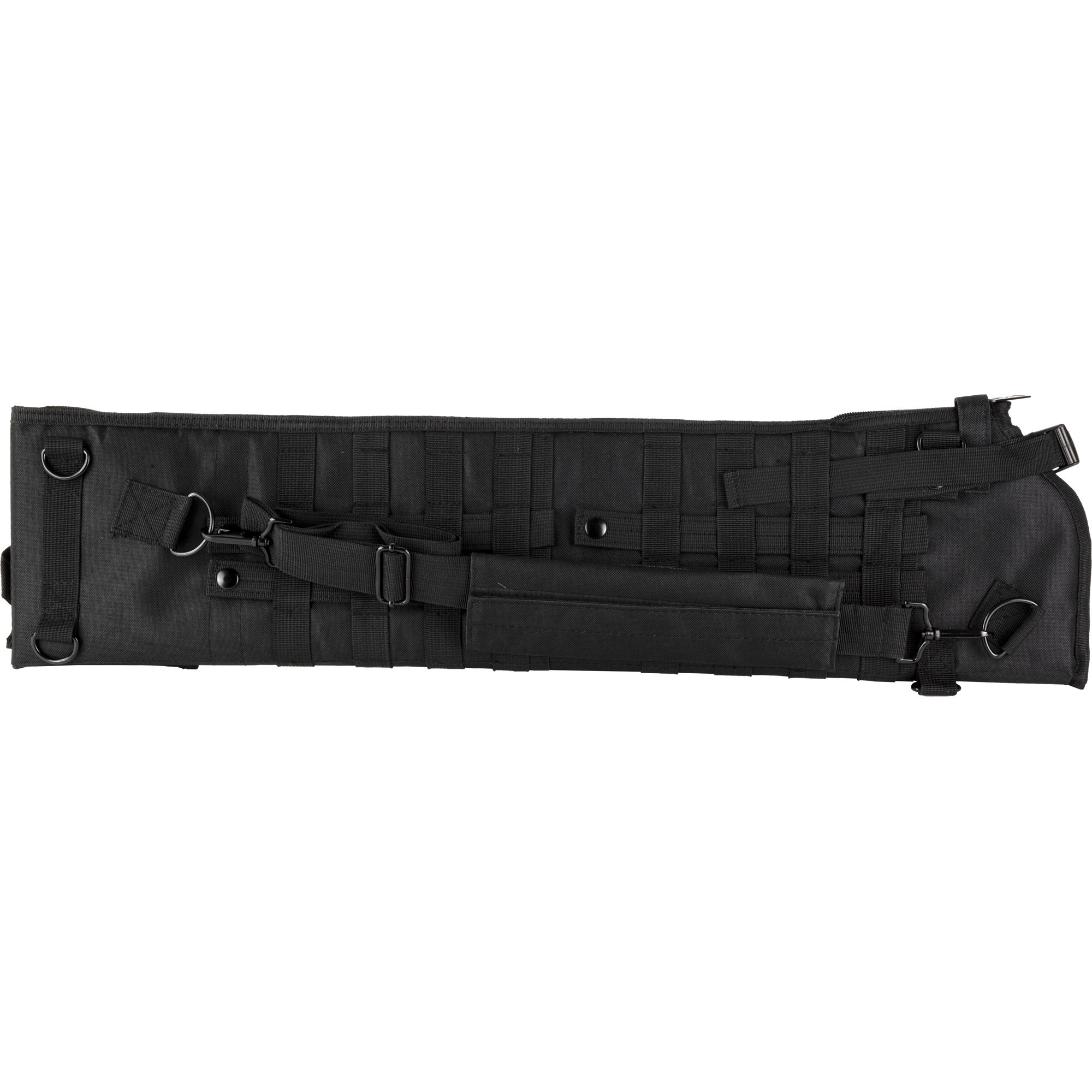 US PeaceKeeper P13035 Shotgun Scabbardmade of 600D Polyester with Black Finish, Webbing, Detachable Shoulder Carry & Removable Retention Strap 29.50"-34.50" L x 7.50" H Exterior Dimensions