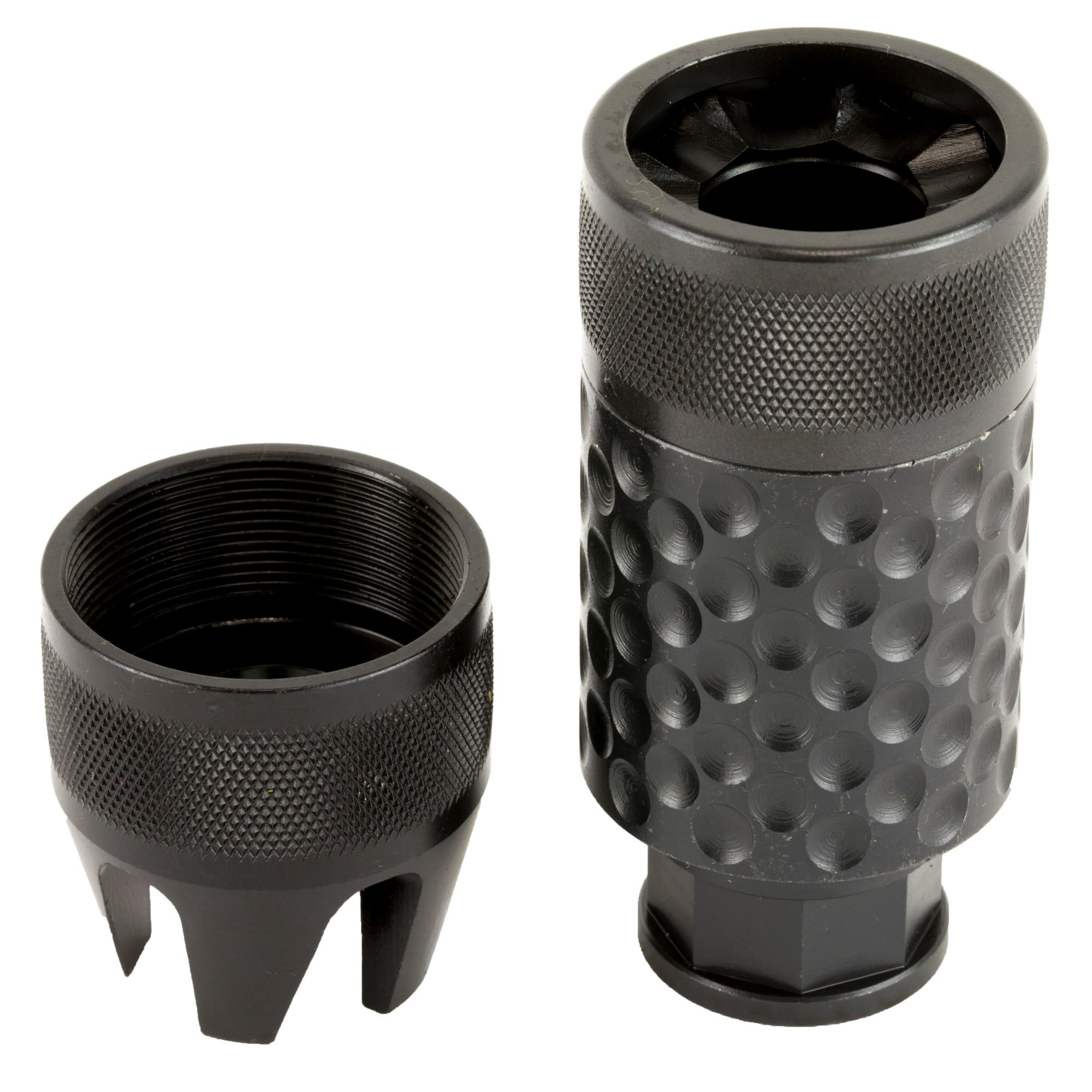Spikes Tactical SAKB0200 Barking Spider2 Muzzle Brake Black Nitride 4140 Chromoly Steel with 5/8"-24 tpi Threads, 3.75" OAL & 1.40" Diameter for 30 Cal