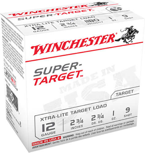 Winchester Ammo TRGTL129 Super-Target Xtra-Lite 12 Gauge 2.75" 1 oz 1180 fps 9 Shot 25ea