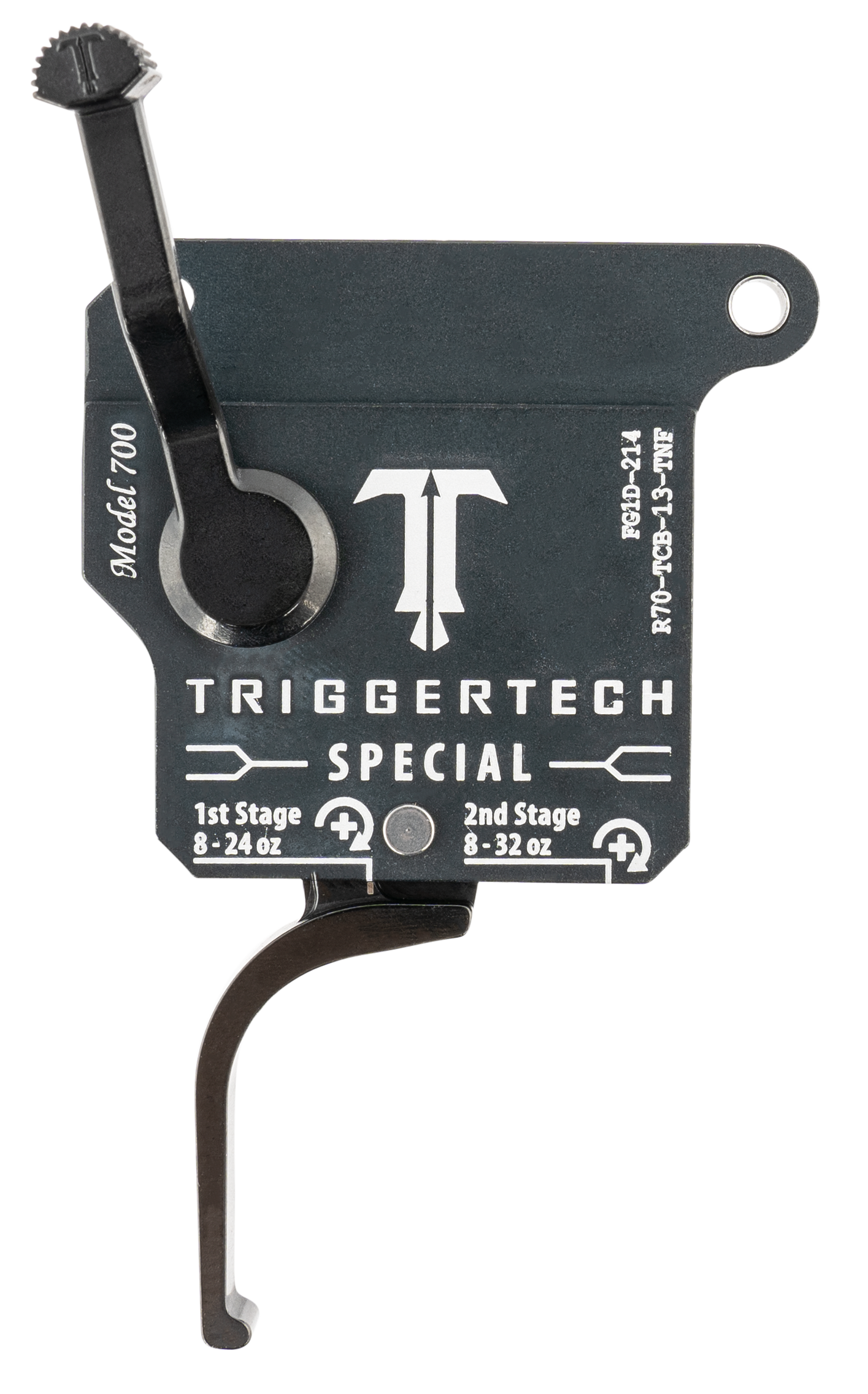 TriggerTech R70TCB13TNF SpecialTwo-Stage Flat Trigger with 1-3.50 lbs Draw Weight & Matte Gray w/Black Parts Finish for Remington 700 Right
