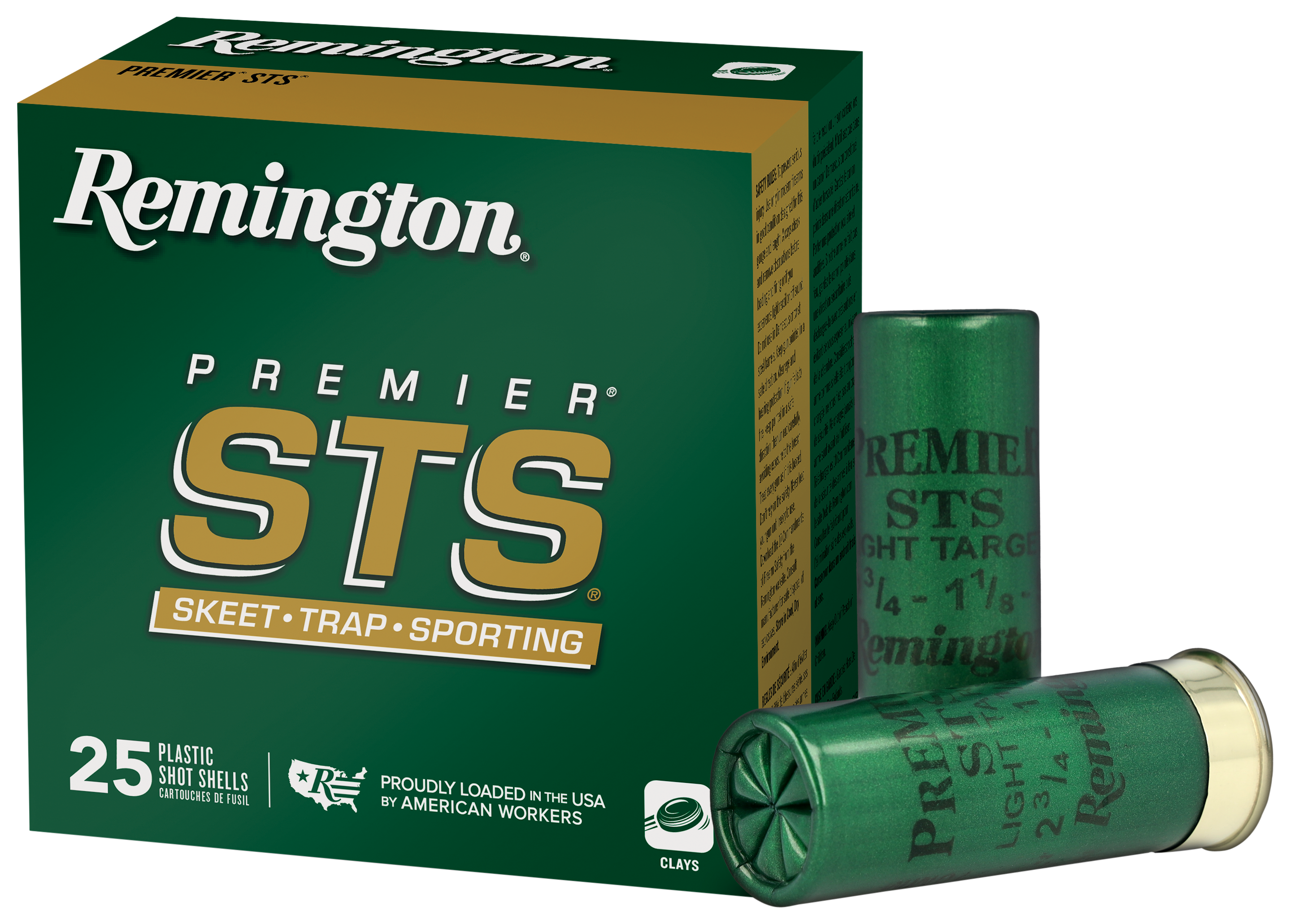 Remington Ammunition 20112 Premier STS Target Load 12 Gauge 2.75" 1 1/8 oz 8 Shot 25 Per Box/ 10 Cs