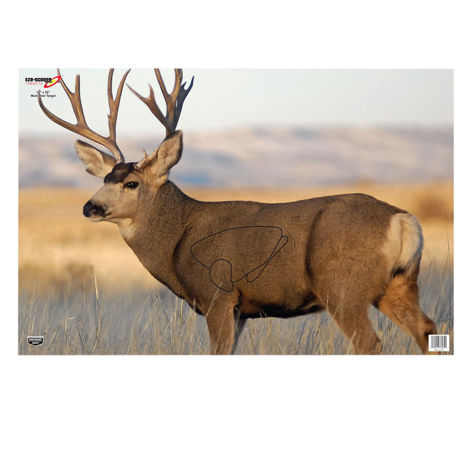 Birchwood Casey 37482 EZE-ScorerMule Deer Paper Hanging 23" x 35" Multi-Color 2 Per Pkg