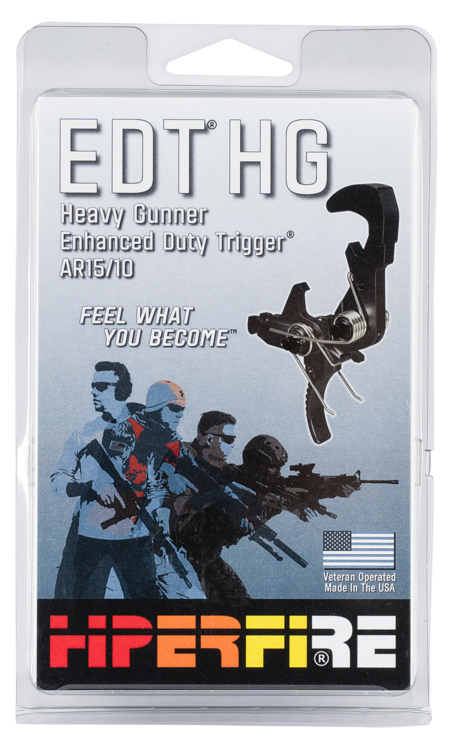 Hiperfire EDTHG Enhanced Duty Heavy Gunner Single-Stage Curved Trigger with 4.50-5.50 lbs Draw Weight for AR-Platform