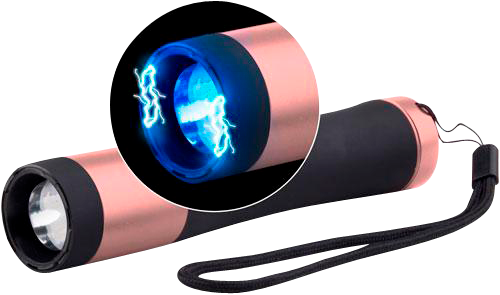 Guard Dog SGGDI200HVPK Ivy Stun Gun Black Body w/Pink Accents Aluminum w/ 200 Lumen Flashlight