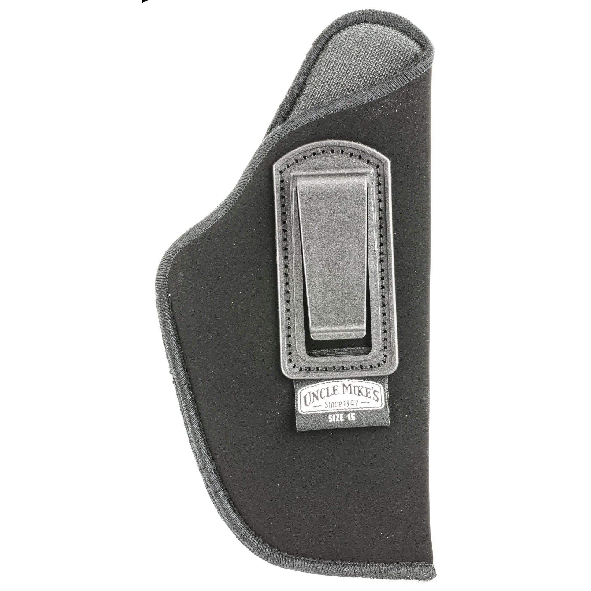 Uncle Mike's 89151 Inside The Pants Holster IWB Size 15 Black Laminate Belt Clip Fits Large Semi-Auto Fits 3.75-4.50" Barrel Right Hand