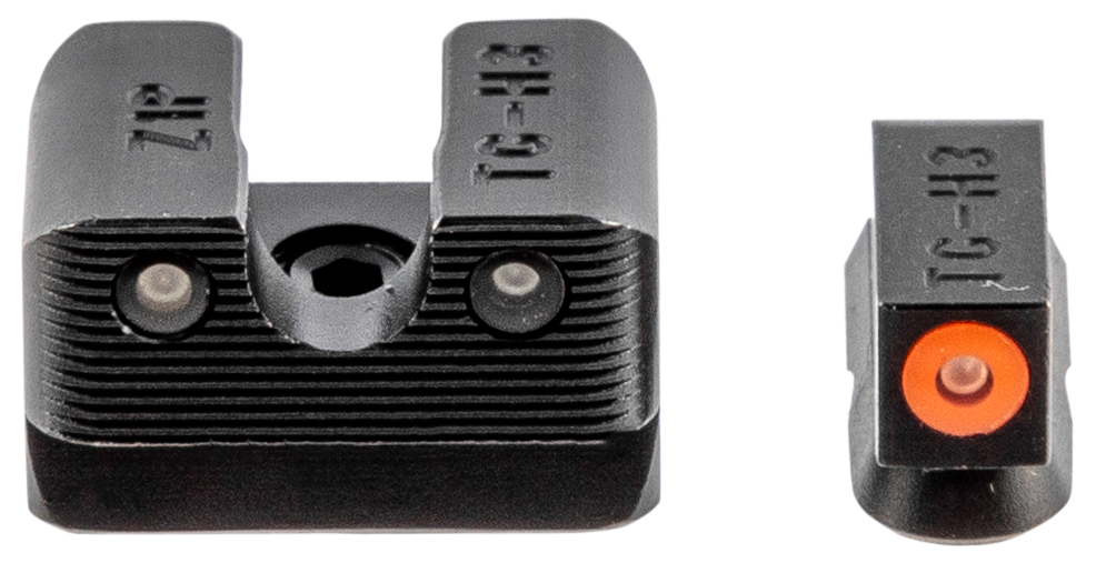 TruGlo Tritium Pro Sight Set CZ 75, 85 Tritium Green with Orange Front Dot Outline