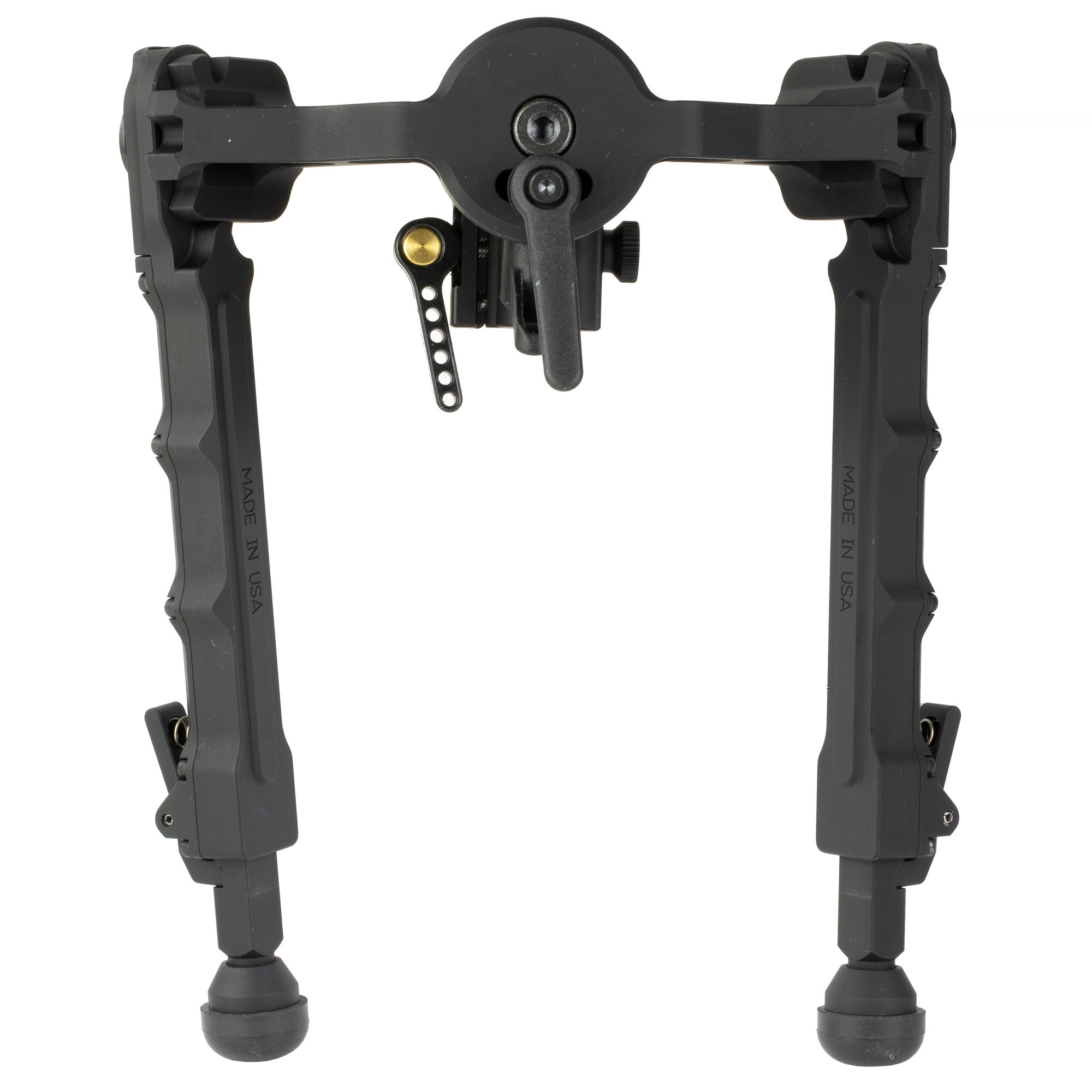 Accu-Tac FCSRBG200 FC-5 G2 Bipod made of Black Hardcoat Anodized Aluminum with Picatinny Attachment, Steel Feet & 6"-10.60" Vertical Adjustment