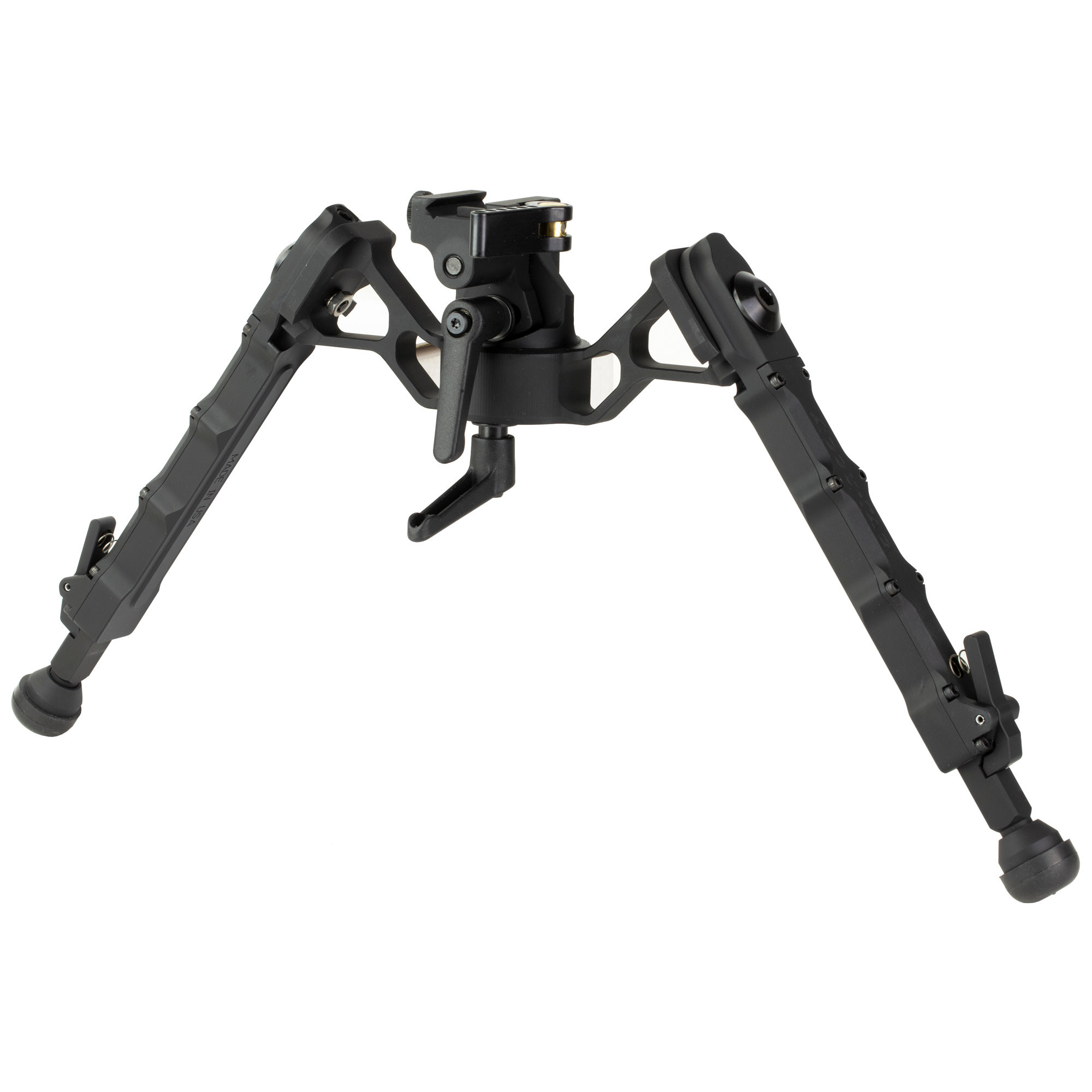 Accu-Tac FCSRBG200 FC-5 G2 Bipod made of Black Hardcoat Anodized Aluminum with Picatinny Attachment, Steel Feet & 6"-10.60" Vertical Adjustment