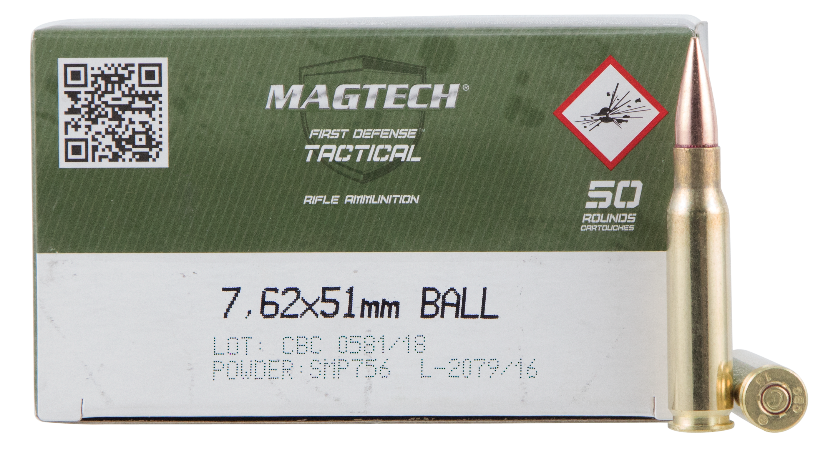 Magtech Tactical/training Magtech 762a 7.62x51 M80 Ball 50/08