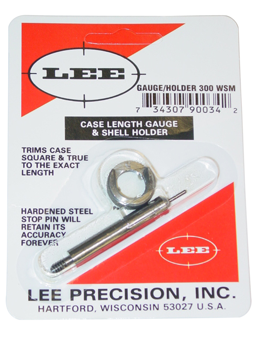 Lee 90034 Case Length Gauge Case Length Gauge w|Shell Holder 2 Piece 300 Winchester Short Magnum
