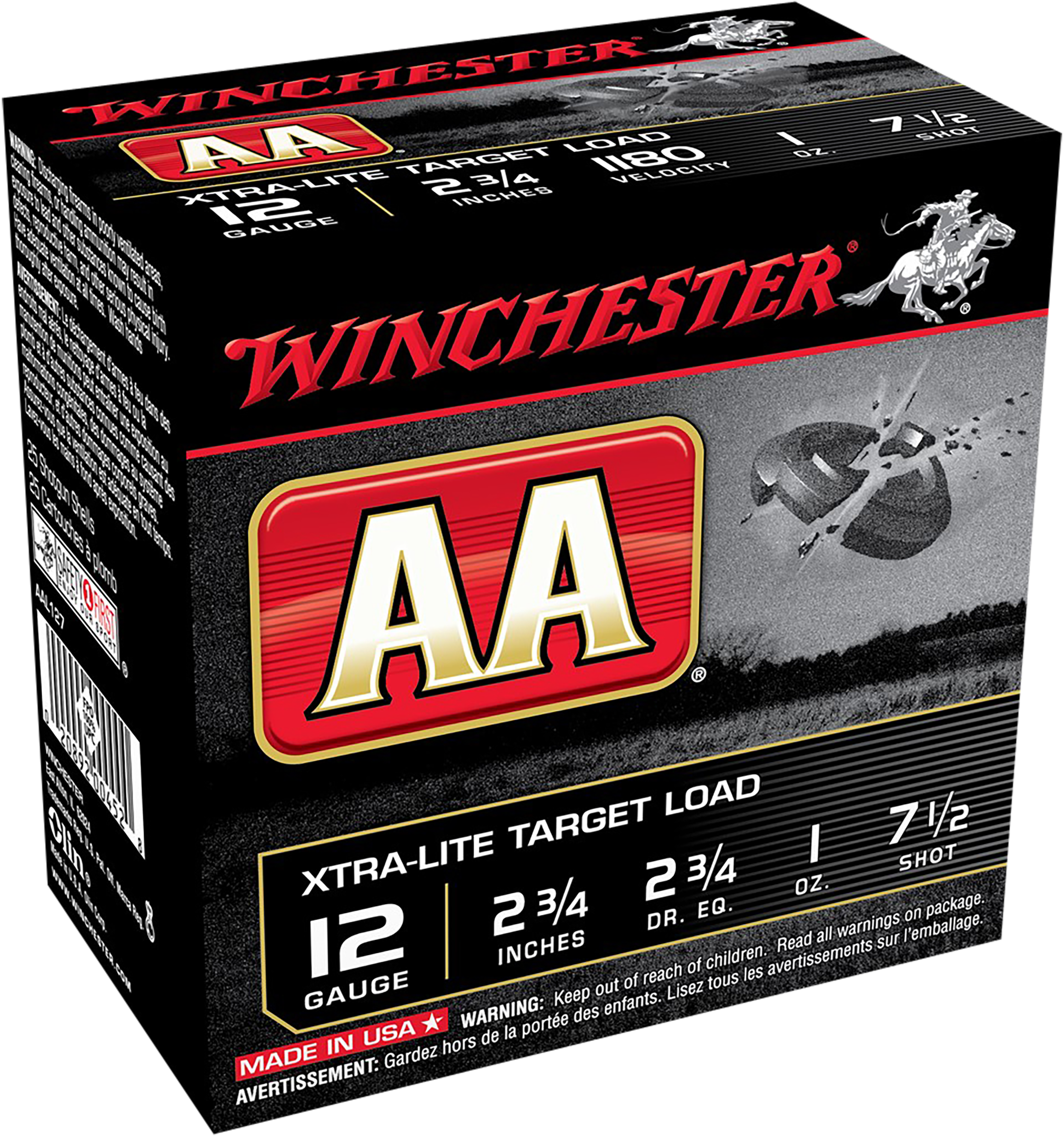 Winchester Ammo AAL127 AA Xtra-Lite Target 12 Gauge 2.75" 1 oz 1180 fps 7.5 Shot 25ea